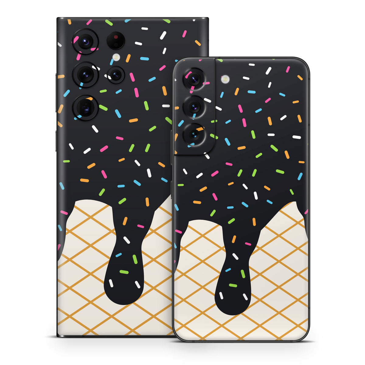 Black Ice Cream Drip - Samsung Galaxy S22 Skin