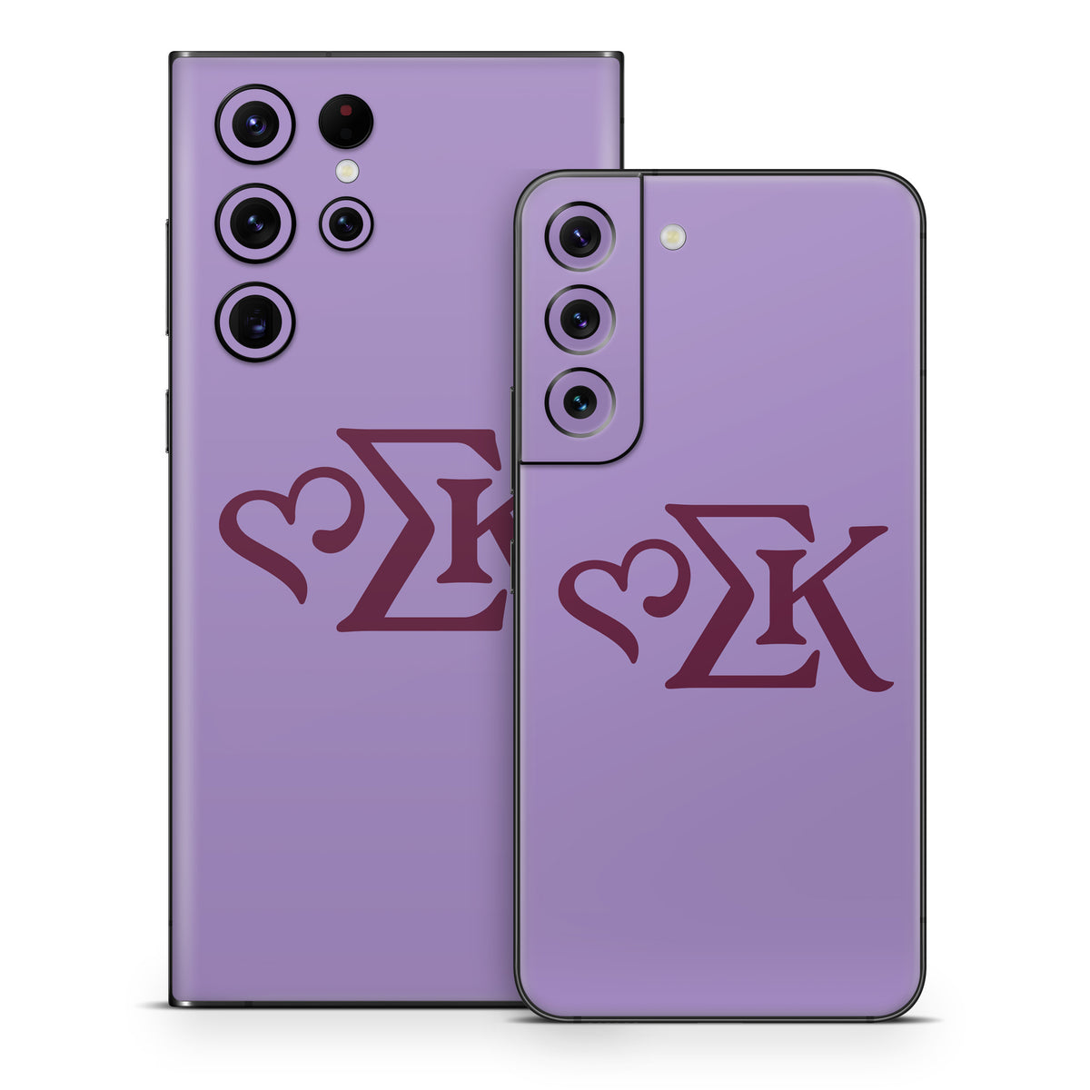 Sigma Kappa Greek Letters Mary Maroon on Legacy Lavender - Samsung Galaxy S22 Skin