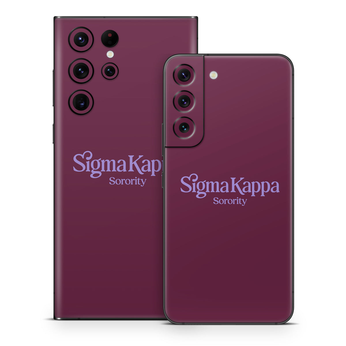 Sigma Kappa Sorority Logo Legacy Lavender on Mary Maroon - Samsung Galaxy S22 Skin