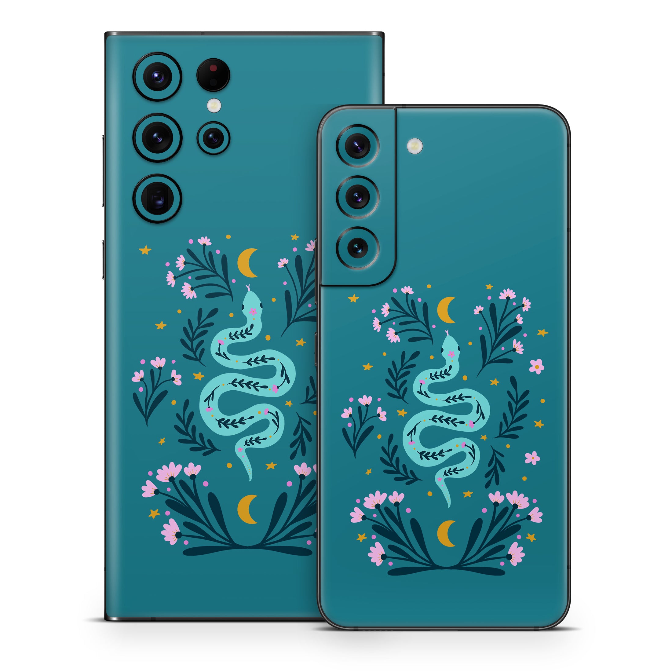 Snake and Flowers - Samsung Galaxy S22 Skin