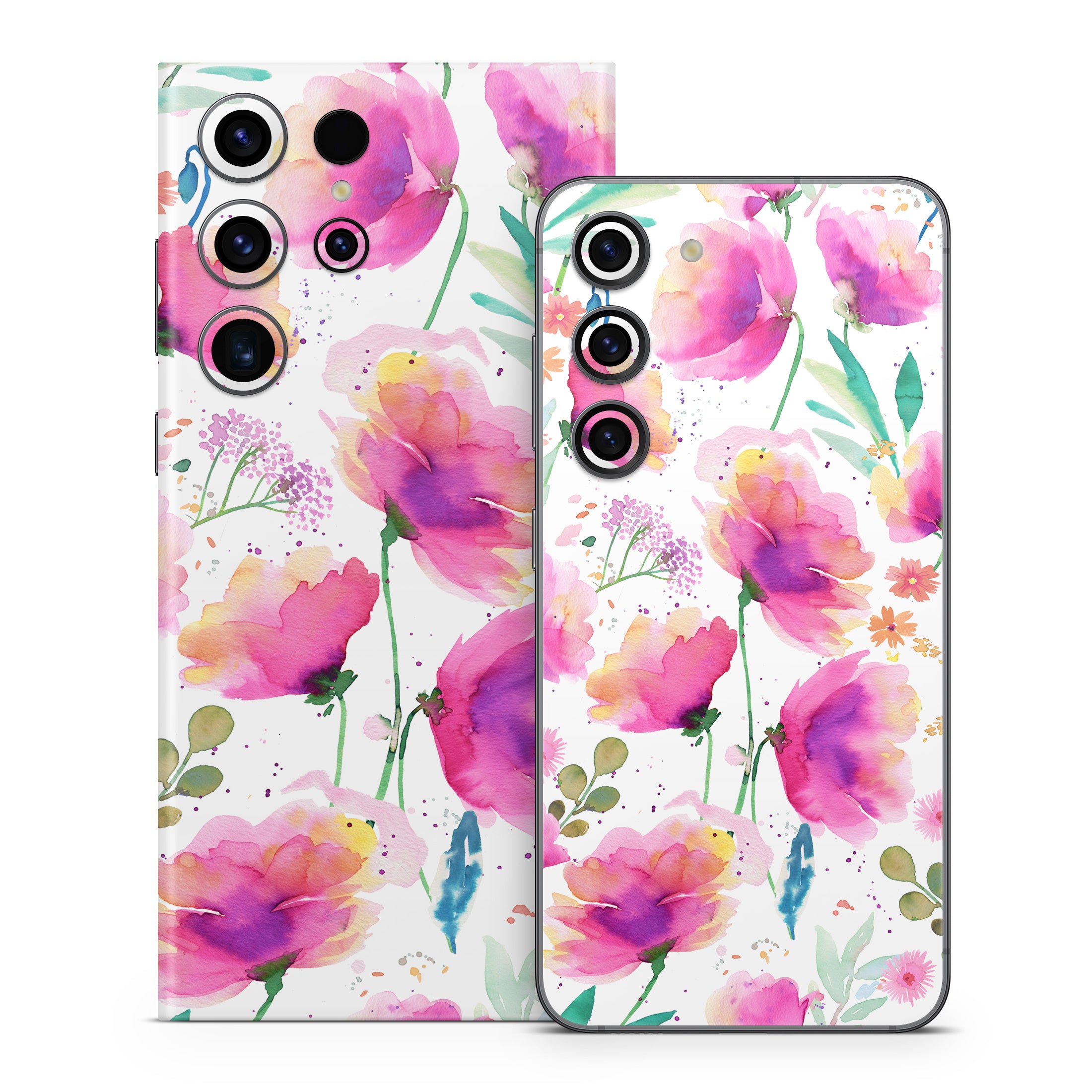 Abstract Pink Poppies - Samsung Galaxy S23 Skin