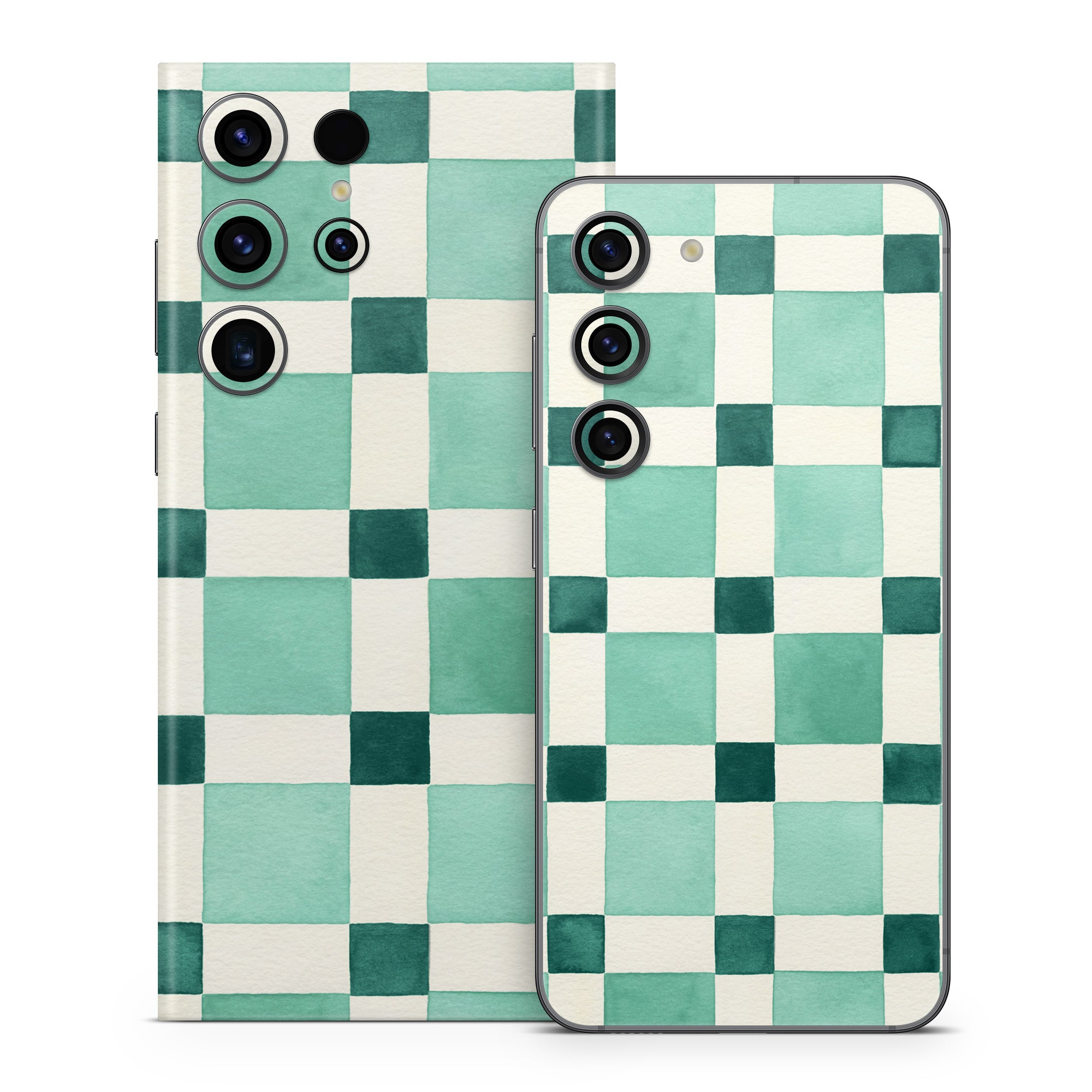 Checker Mosaic Green - Samsung Galaxy S23 Skin