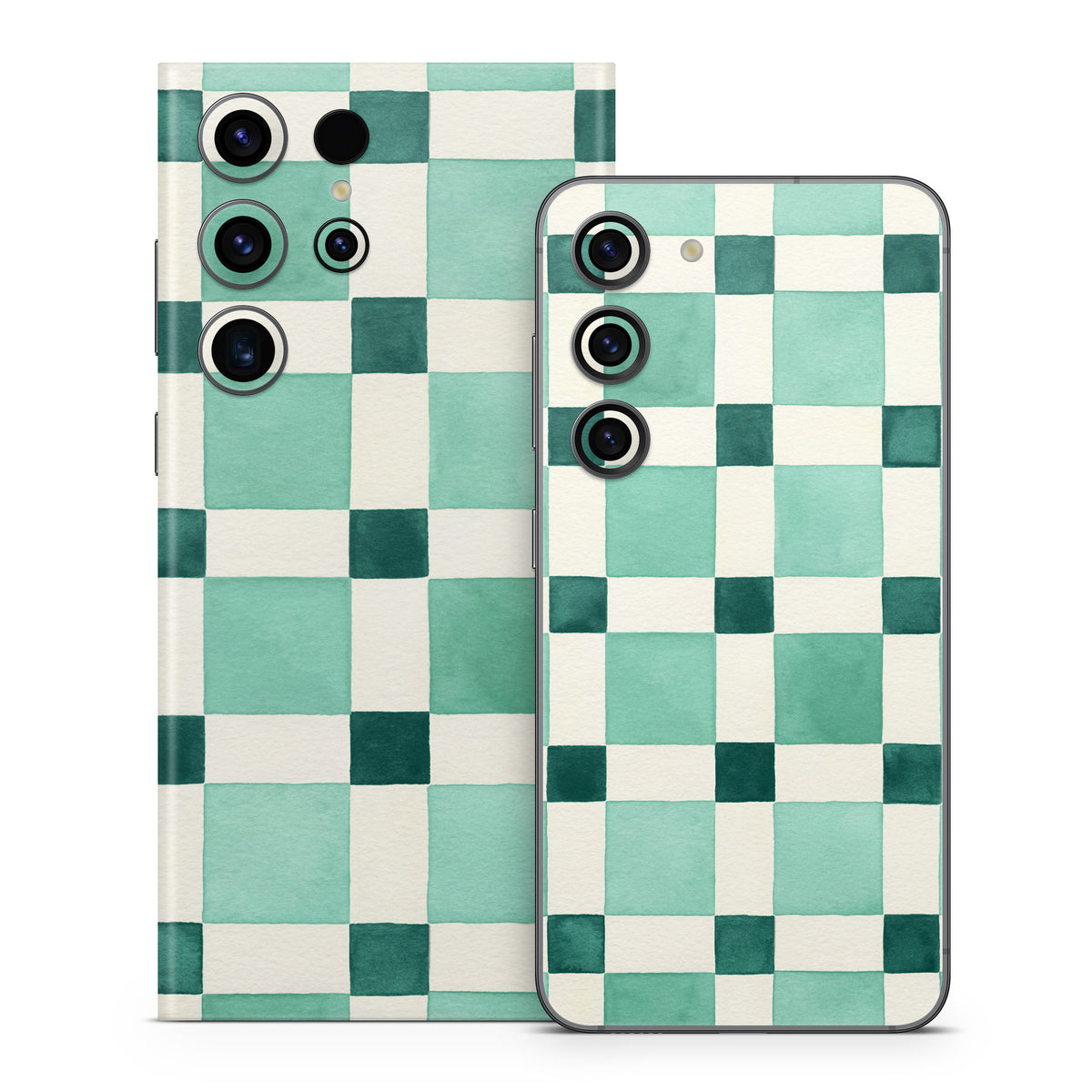Checker Mosaic Green - Samsung Galaxy S23 Skin