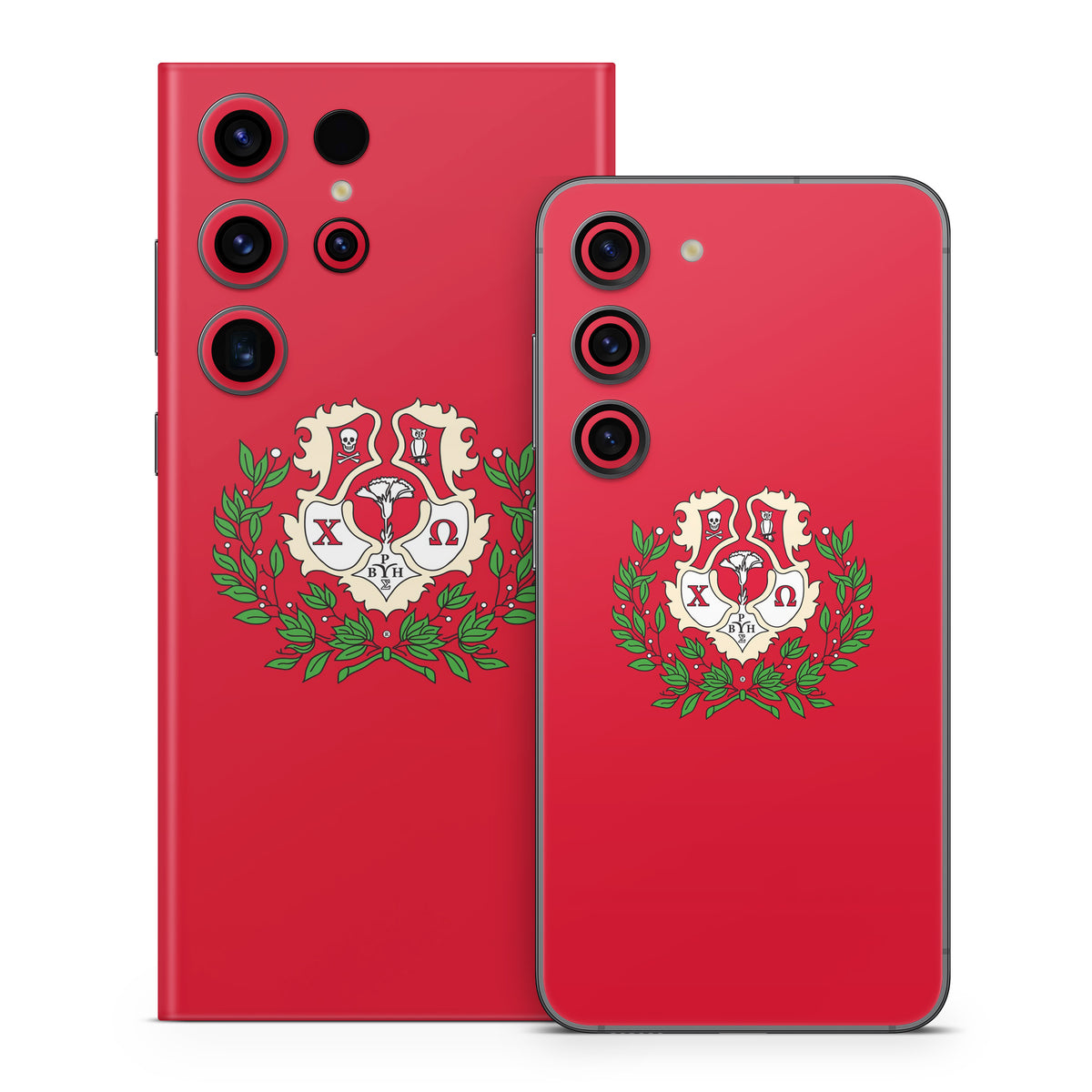 Chi Omega Crest Cardinal - Samsung Galaxy S23 Skin