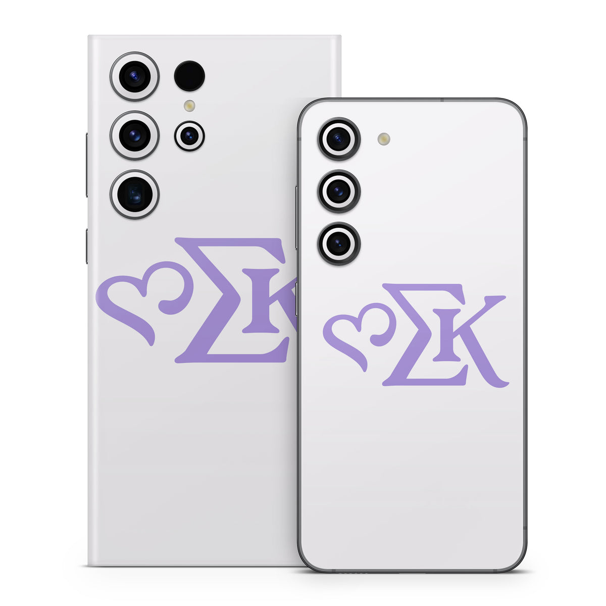 Sigma Kappa Greek Letters Legacy Lavender on Dove Love - Samsung Galaxy S23 Skin