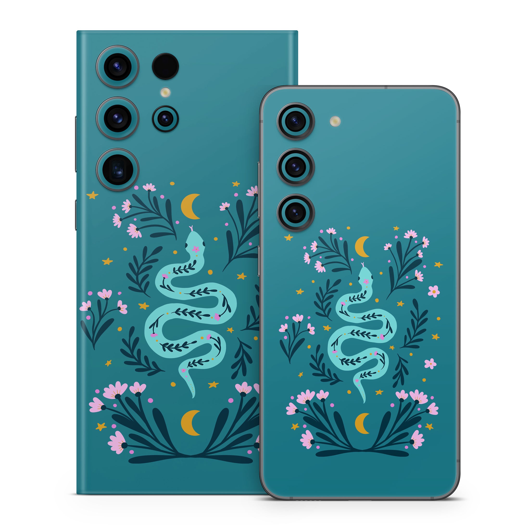 Snake and Flowers - Samsung Galaxy S23 Skin