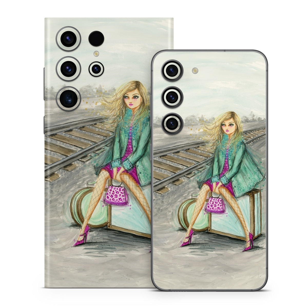 Lulu Waiting by the Train Tracks - Samsung Galaxy S23 Skin