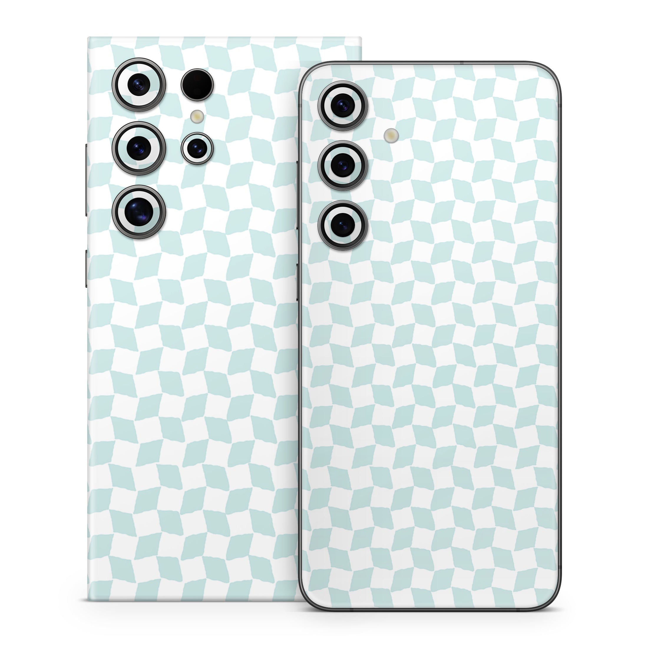 Checker Light Blue - Samsung Galaxy S24 Skin
