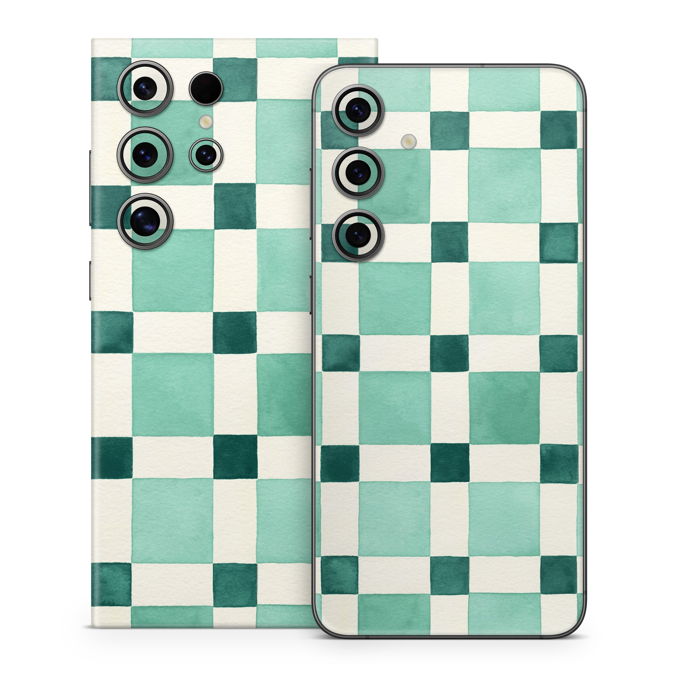 Checker Mosaic Green - Samsung Galaxy S24 Skin