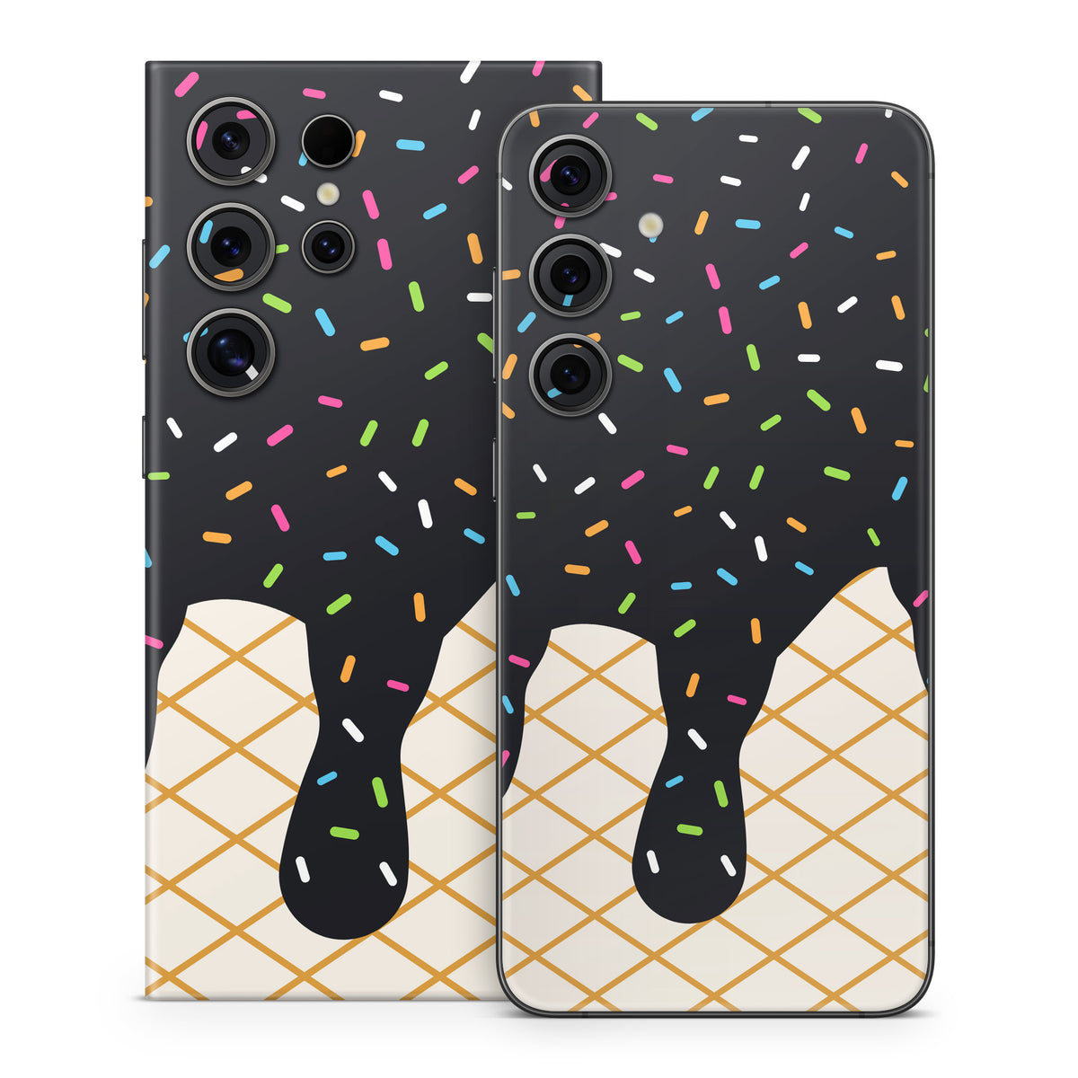 Black Ice Cream Drip - Samsung Galaxy S24 Skin