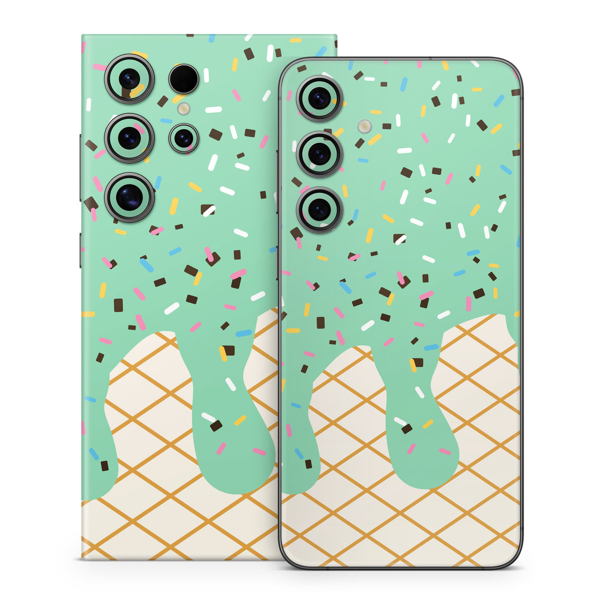 Mint Chocolate Chip Ice Cream Drip - Samsung Galaxy S24 Skin