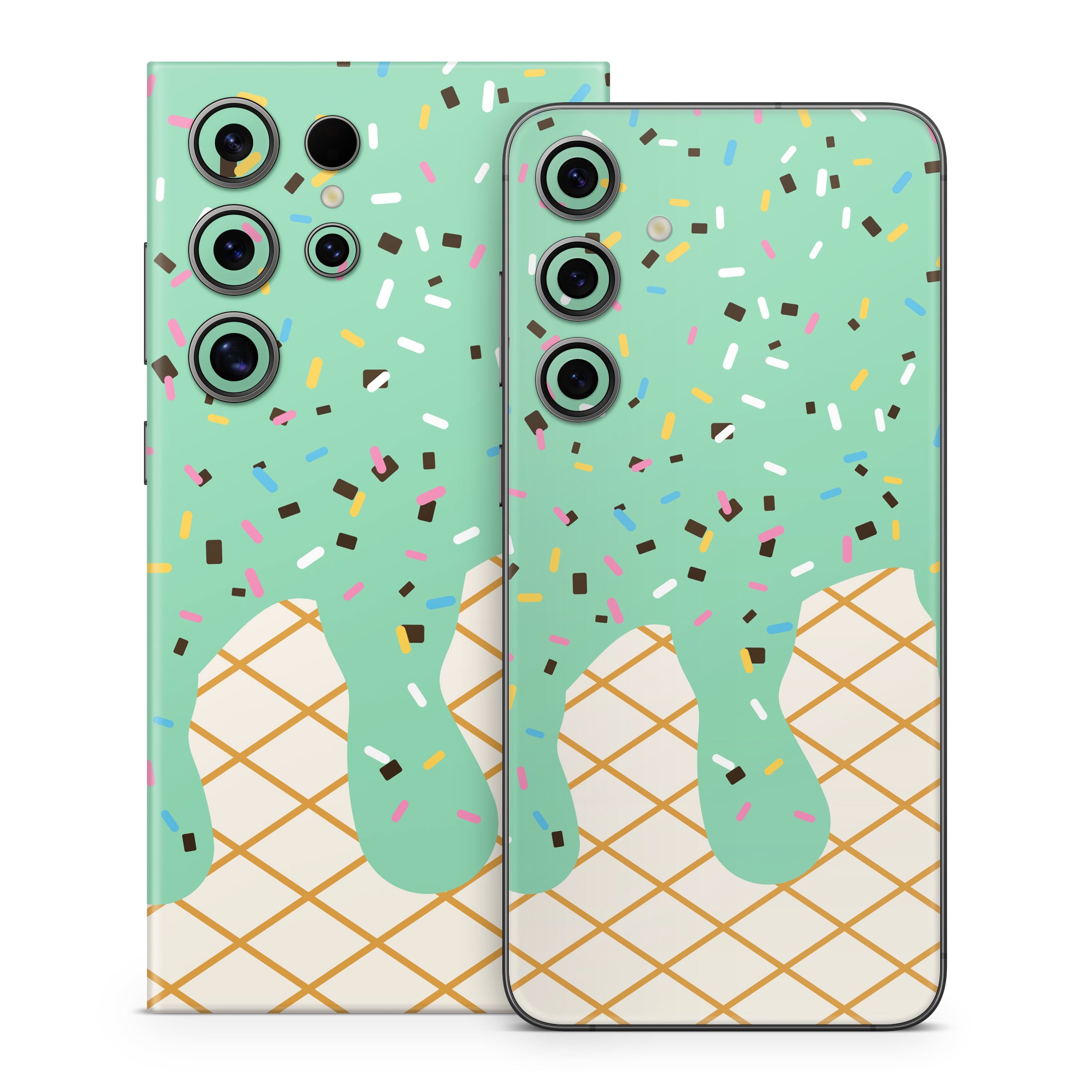 Mint Chocolate Chip Ice Cream Drip - Samsung Galaxy S24 Skin