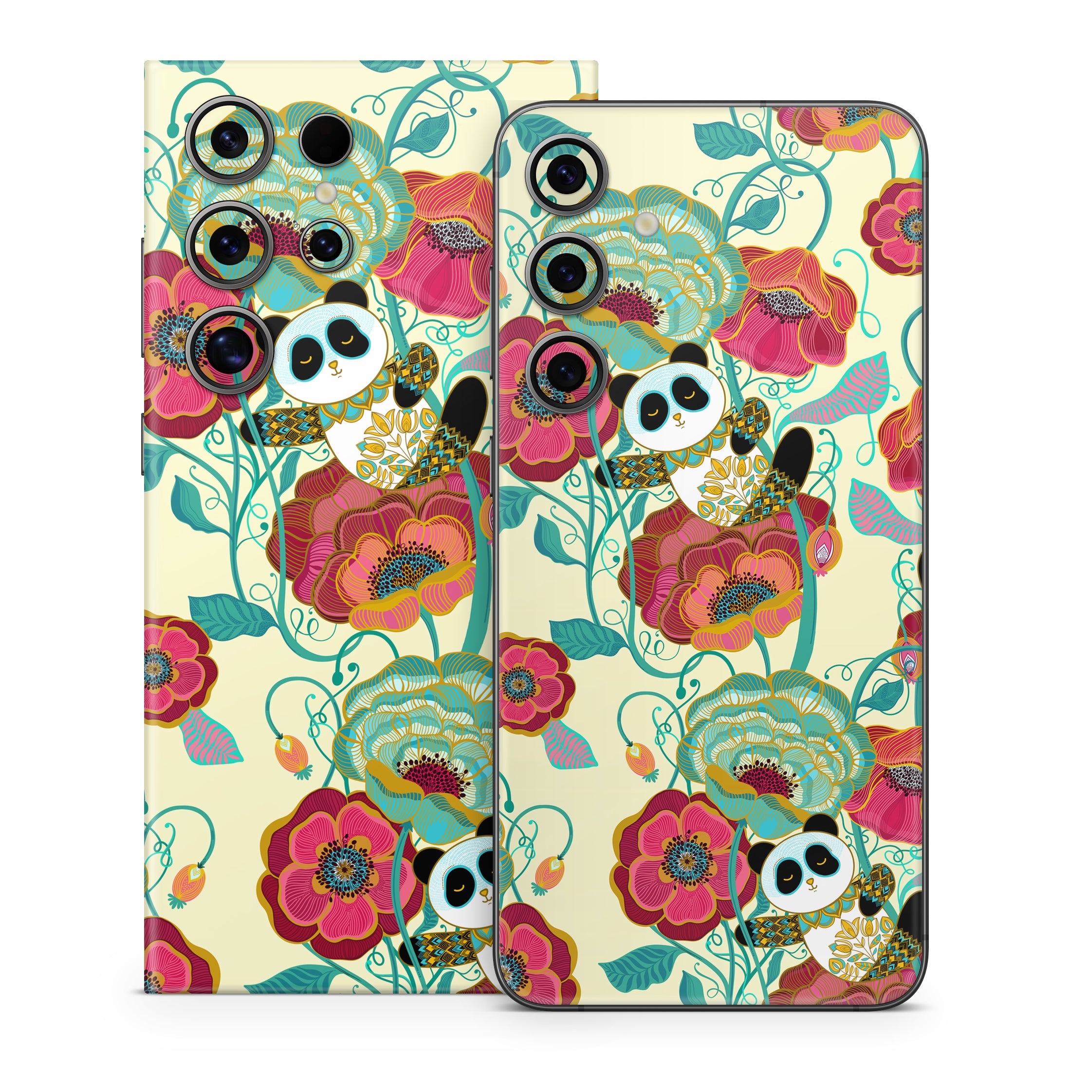 Panda Flowers - Samsung Galaxy S24 Skin