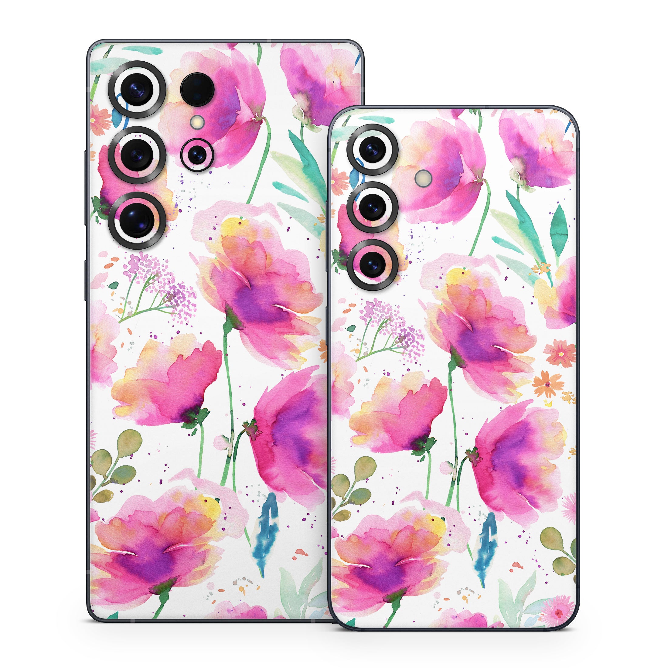 Abstract Pink Poppies - Samsung Galaxy S25 Skin