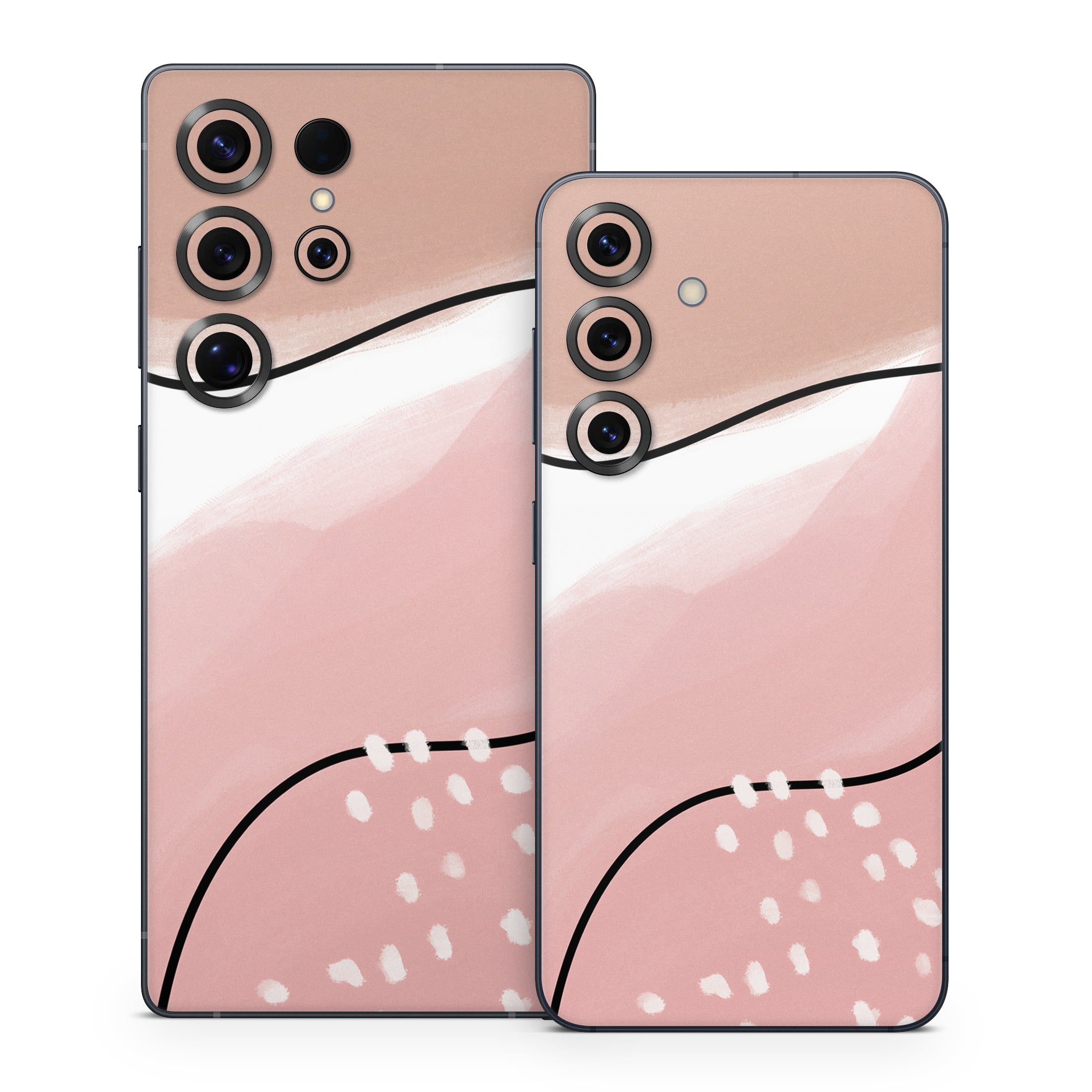 Abstract Pink and Brown - Samsung Galaxy S25 Skin