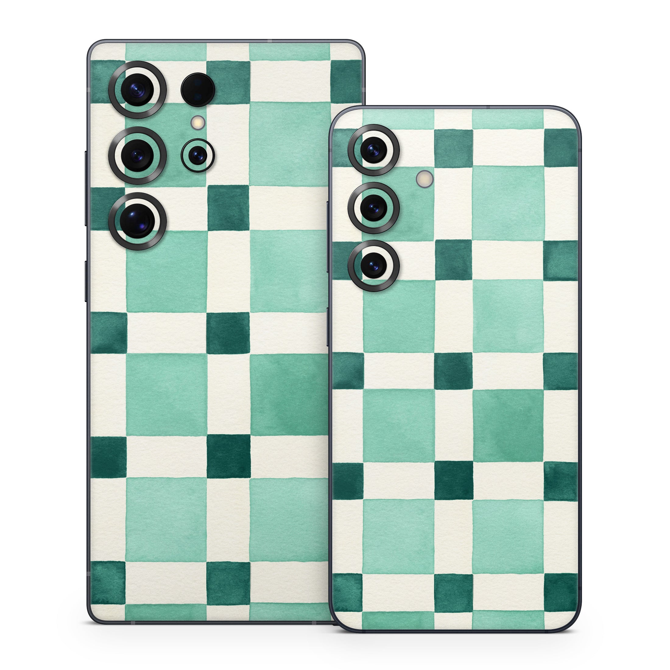 Checker Mosaic Green - Samsung Galaxy S25 Skin
