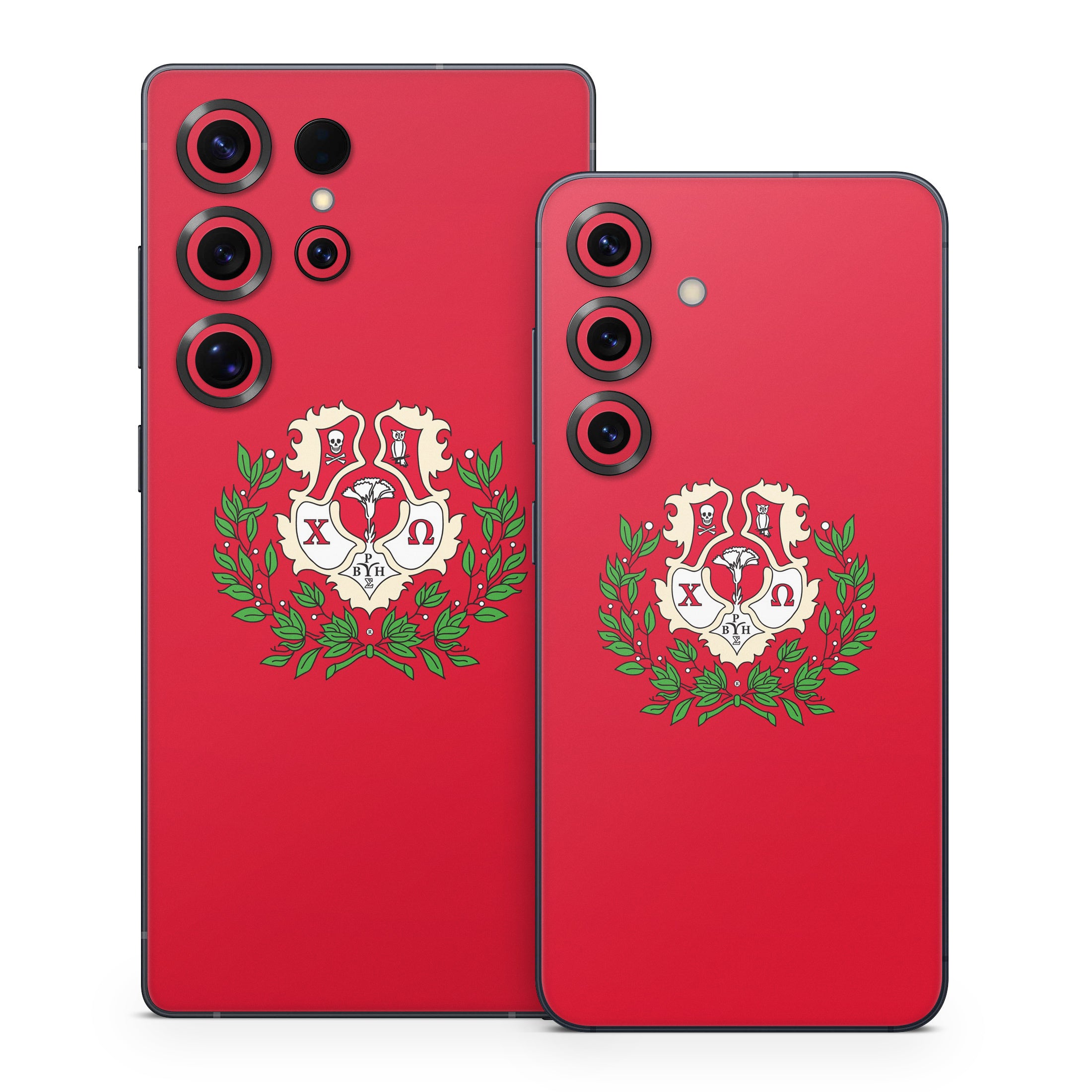 Chi Omega Crest Cardinal - Samsung Galaxy S25 Skin
