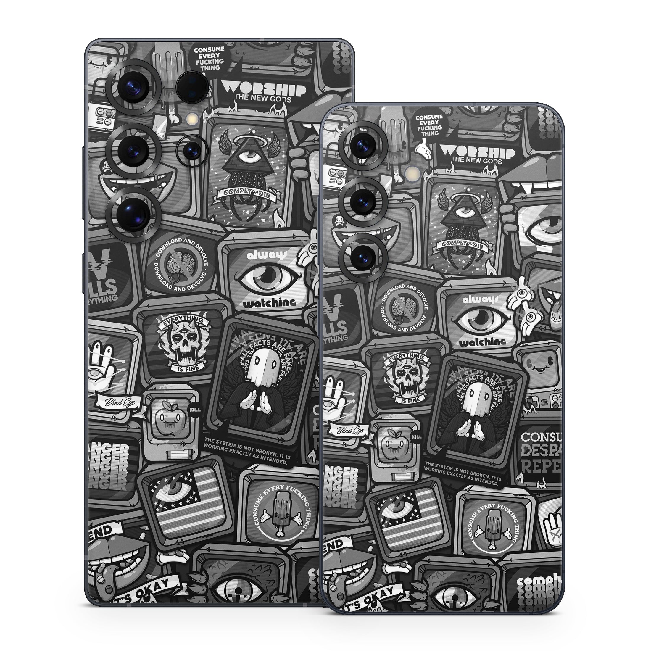 Distraction Tactic B&W - Samsung Galaxy S25 Skin