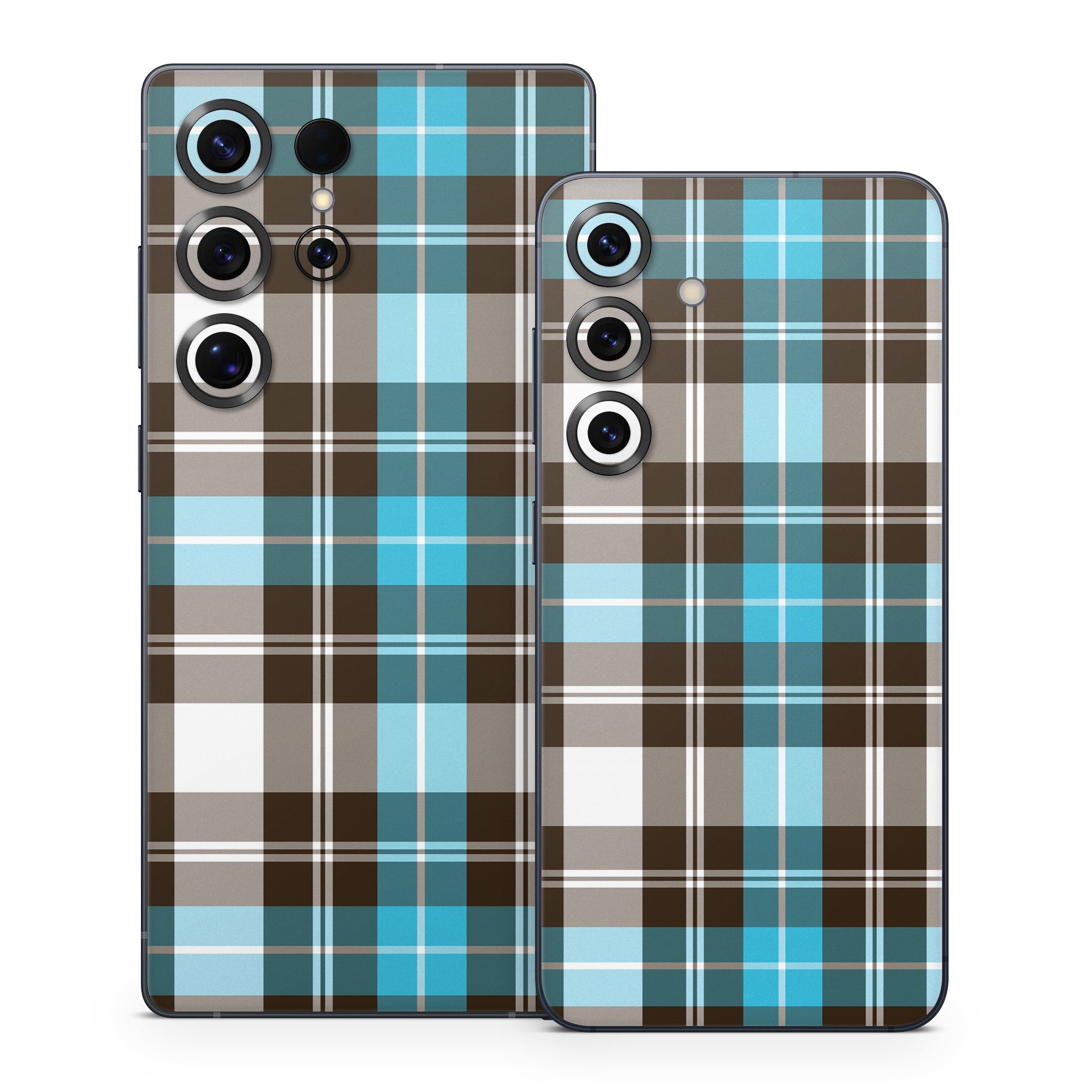 Turquoise Plaid - Samsung Galaxy S25 Skin