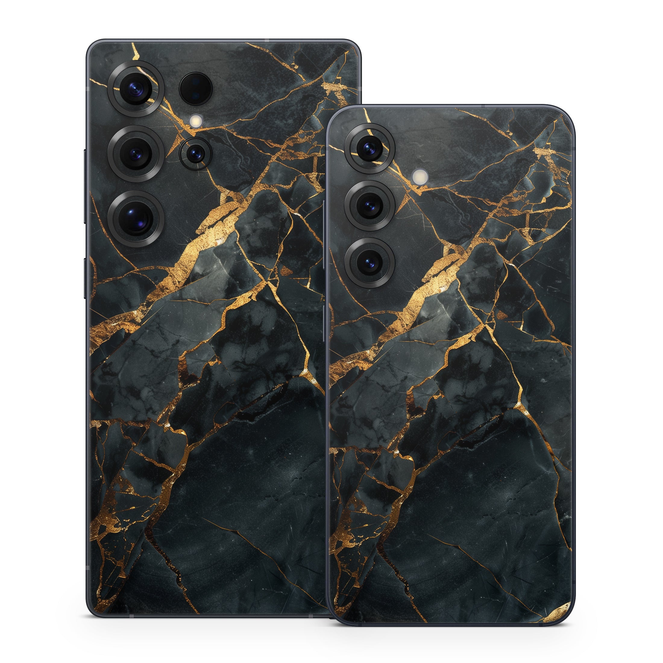 Repaired Black Marble - Samsung Galaxy S25 Skin
