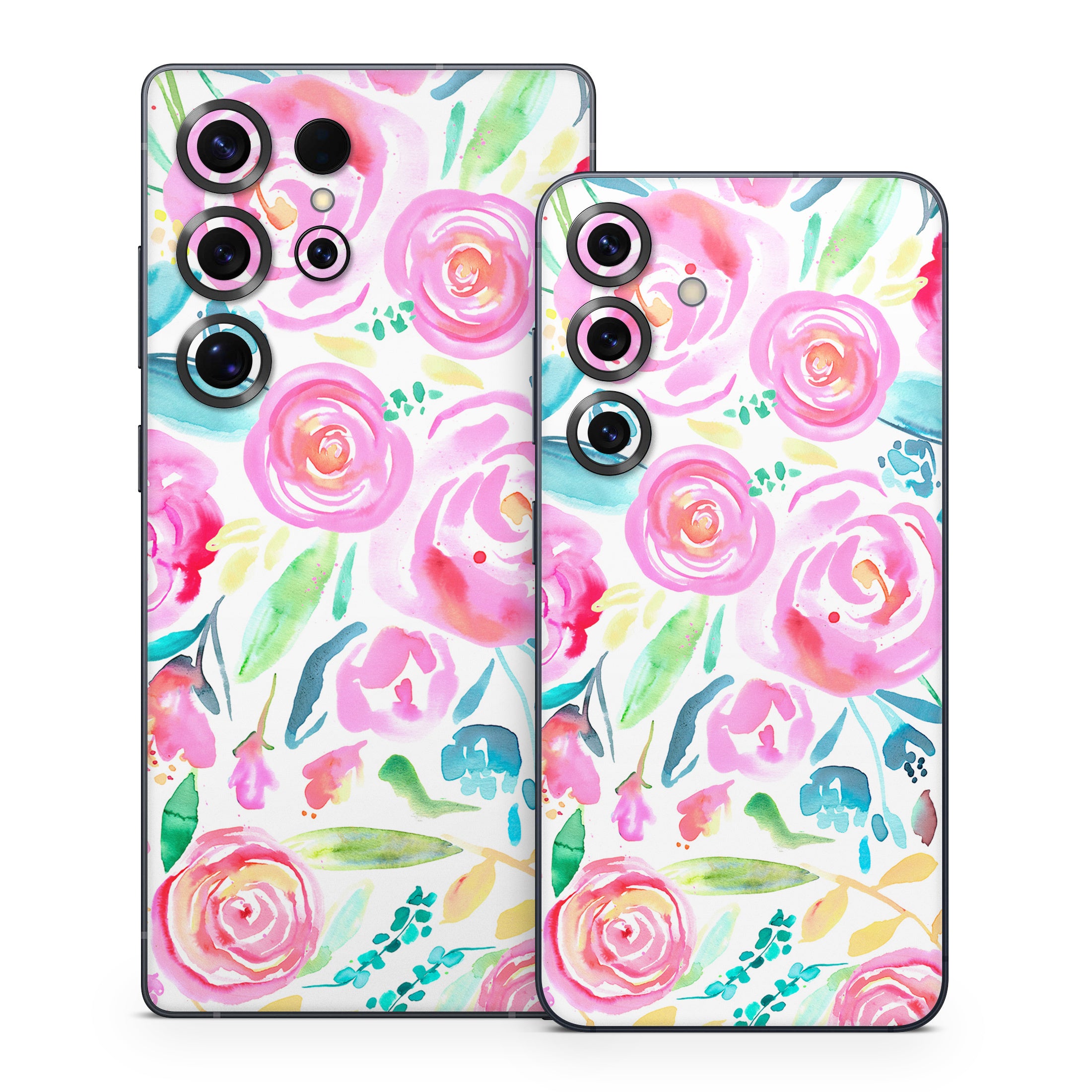 Watercolor Roses - Samsung Galaxy S25 Skin