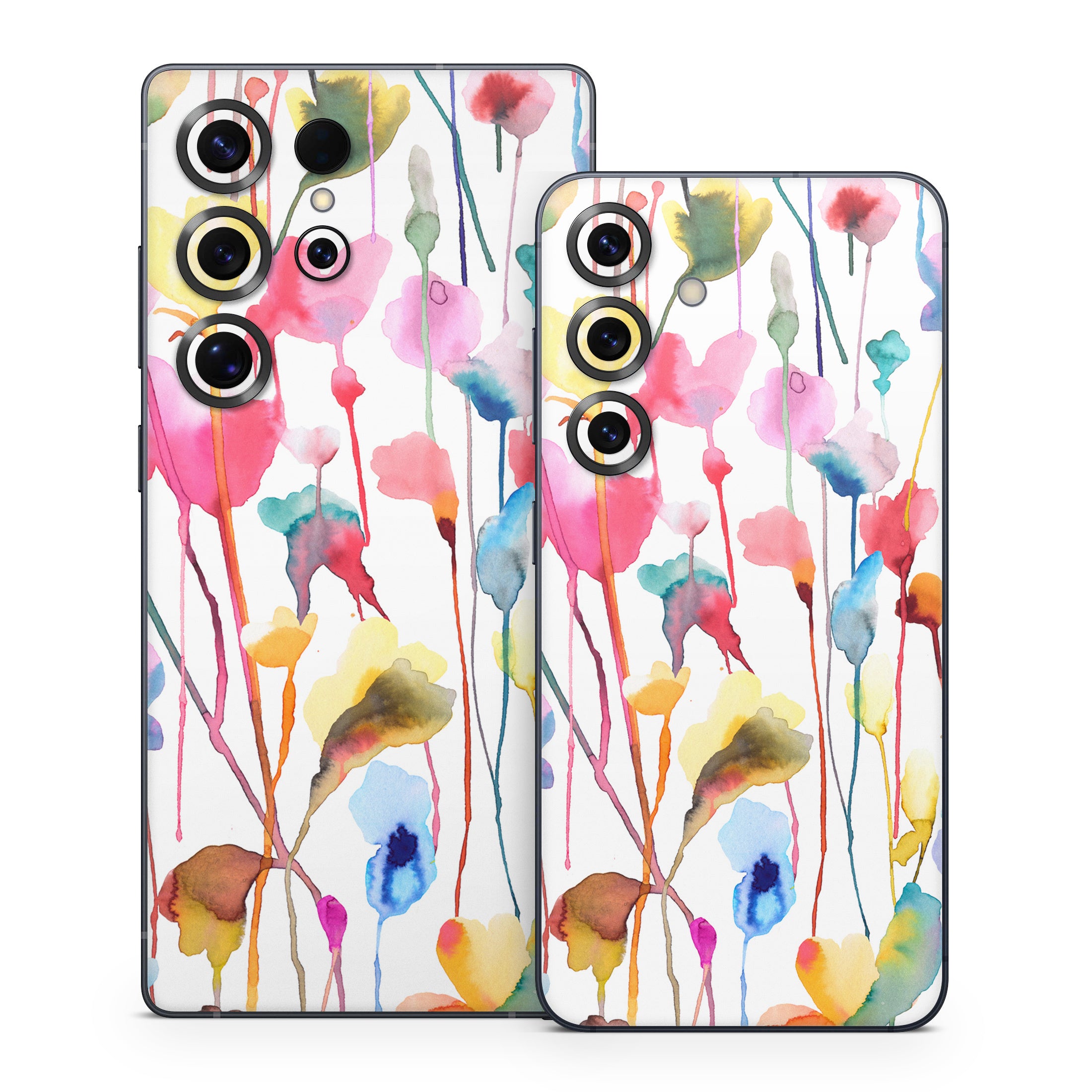Watercolor Wild Flowers - Samsung Galaxy S25 Skin