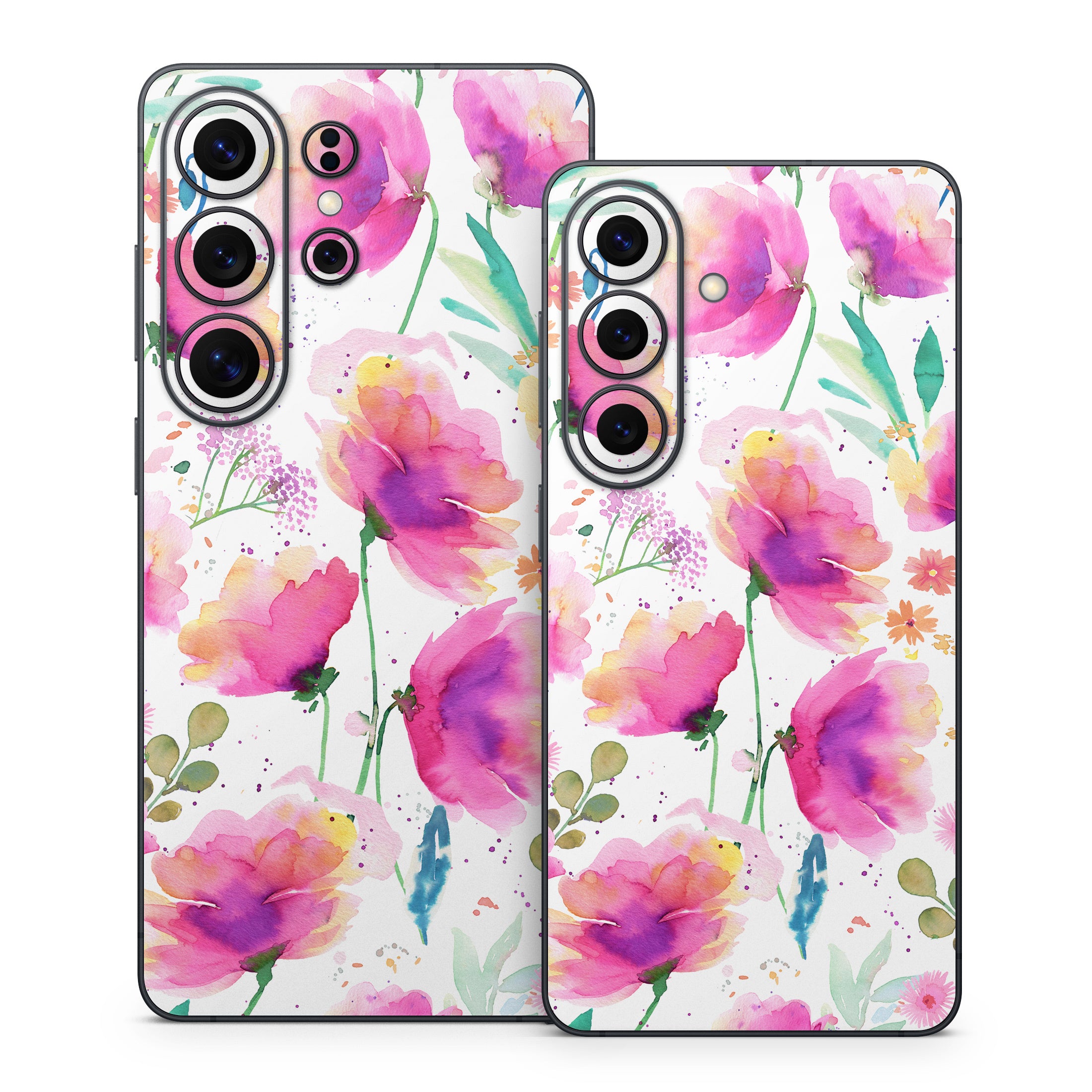 Abstract Pink Poppies - Samsung Galaxy S26 Skin