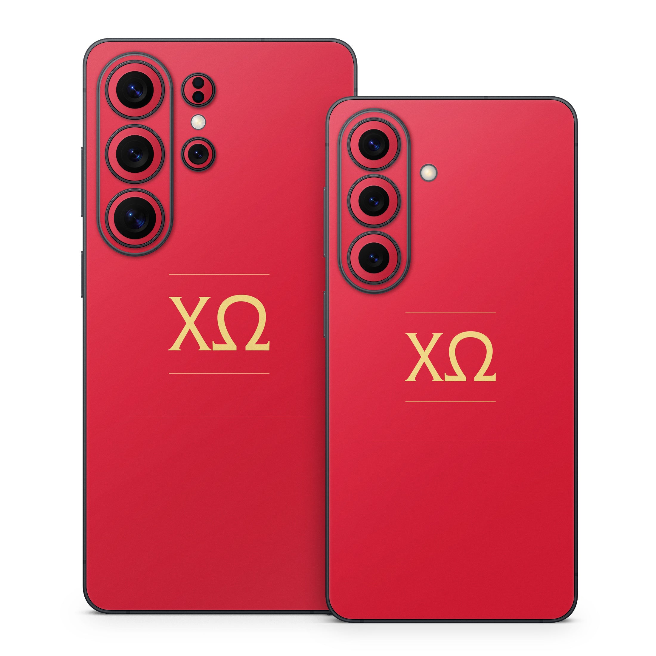 Chi Omega Letters Cardinal - Samsung Galaxy S26 Skin