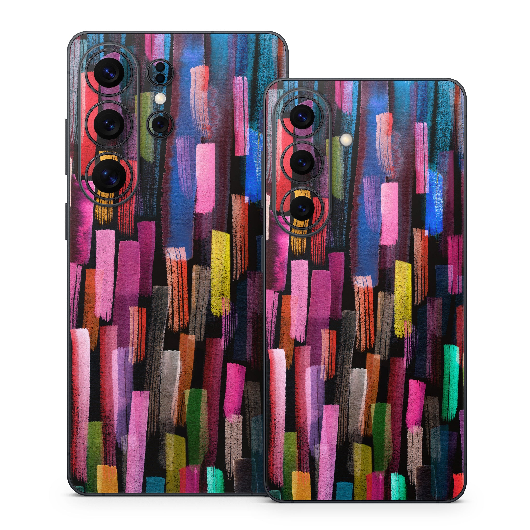 Colorful Brushstrokes Black - Samsung Galaxy S26 Skin