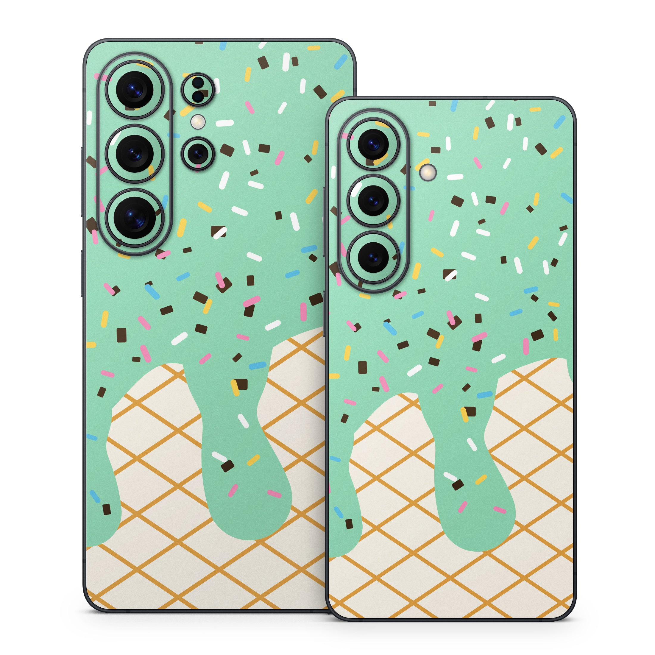 Mint Chocolate Chip Ice Cream Drip - Samsung Galaxy S26 Skin