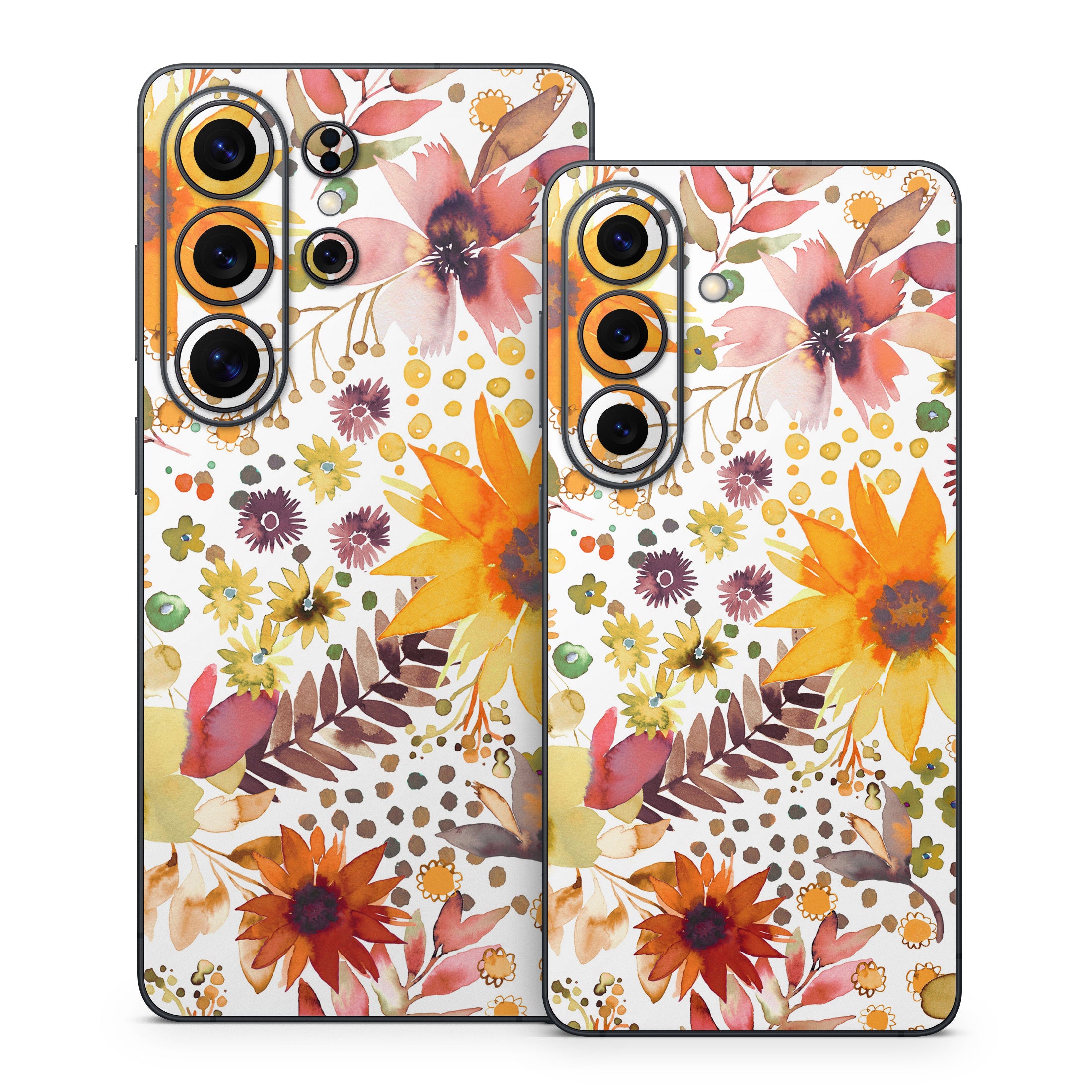 Summer Watercolor Sunflowers - Samsung Galaxy S26 Skin