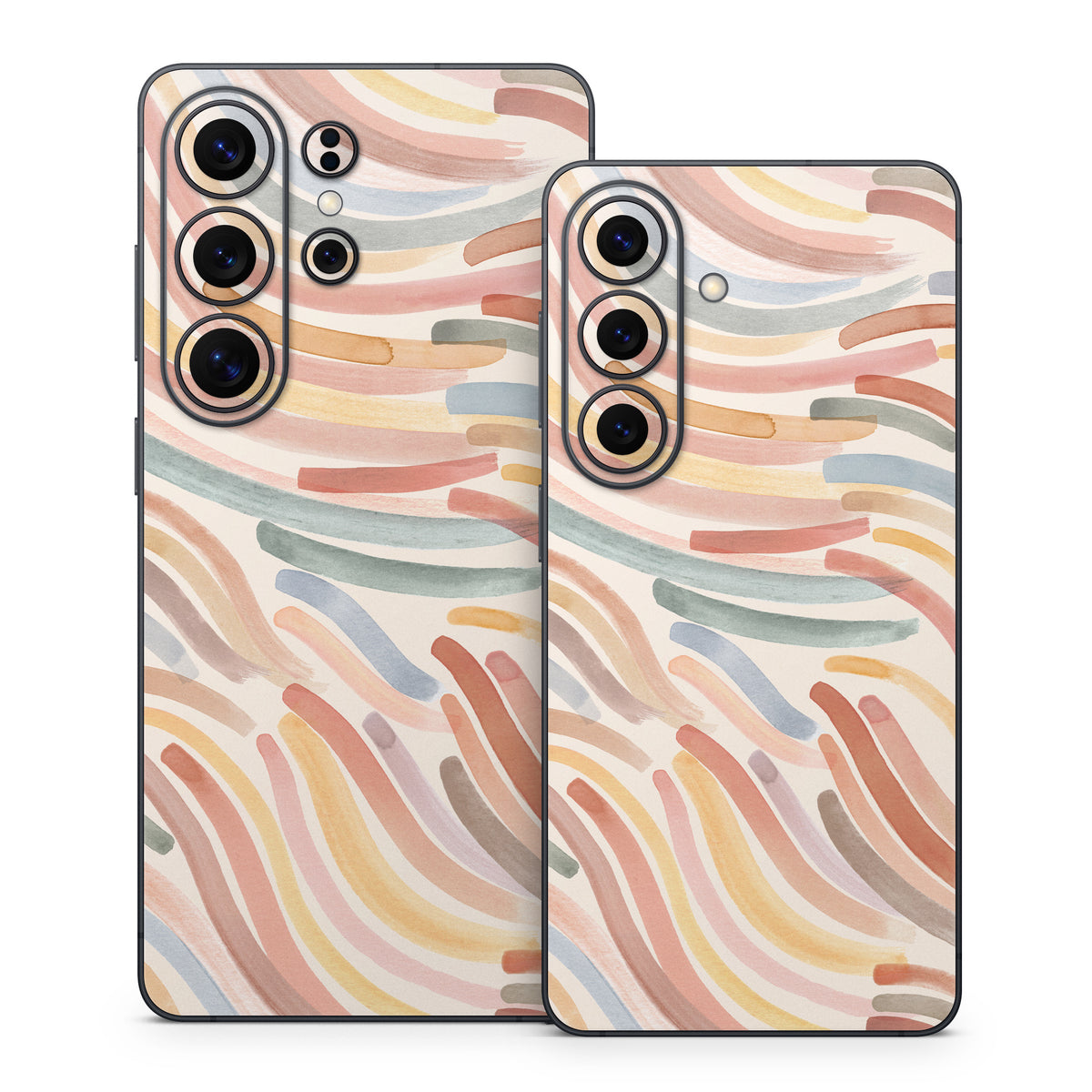 Terracotta Brushstroke Waves - Samsung Galaxy S26 Skin