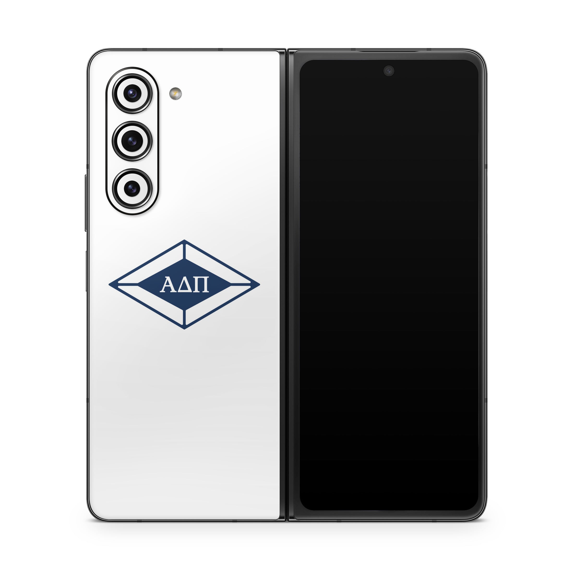 Alpha Delta Pi Diamond Letters White - Samsung Galaxy Z Fold5 Skin