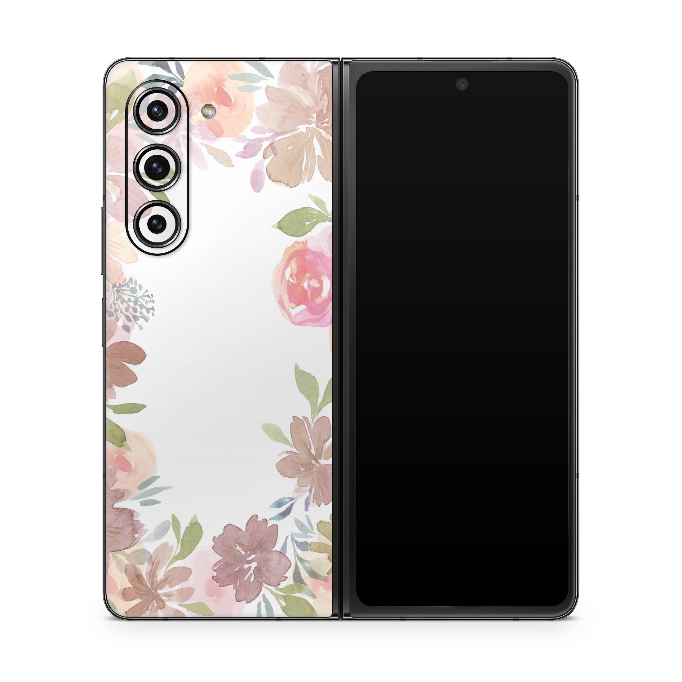 Blush Flower Frame - Samsung Galaxy Z Fold5 Skin