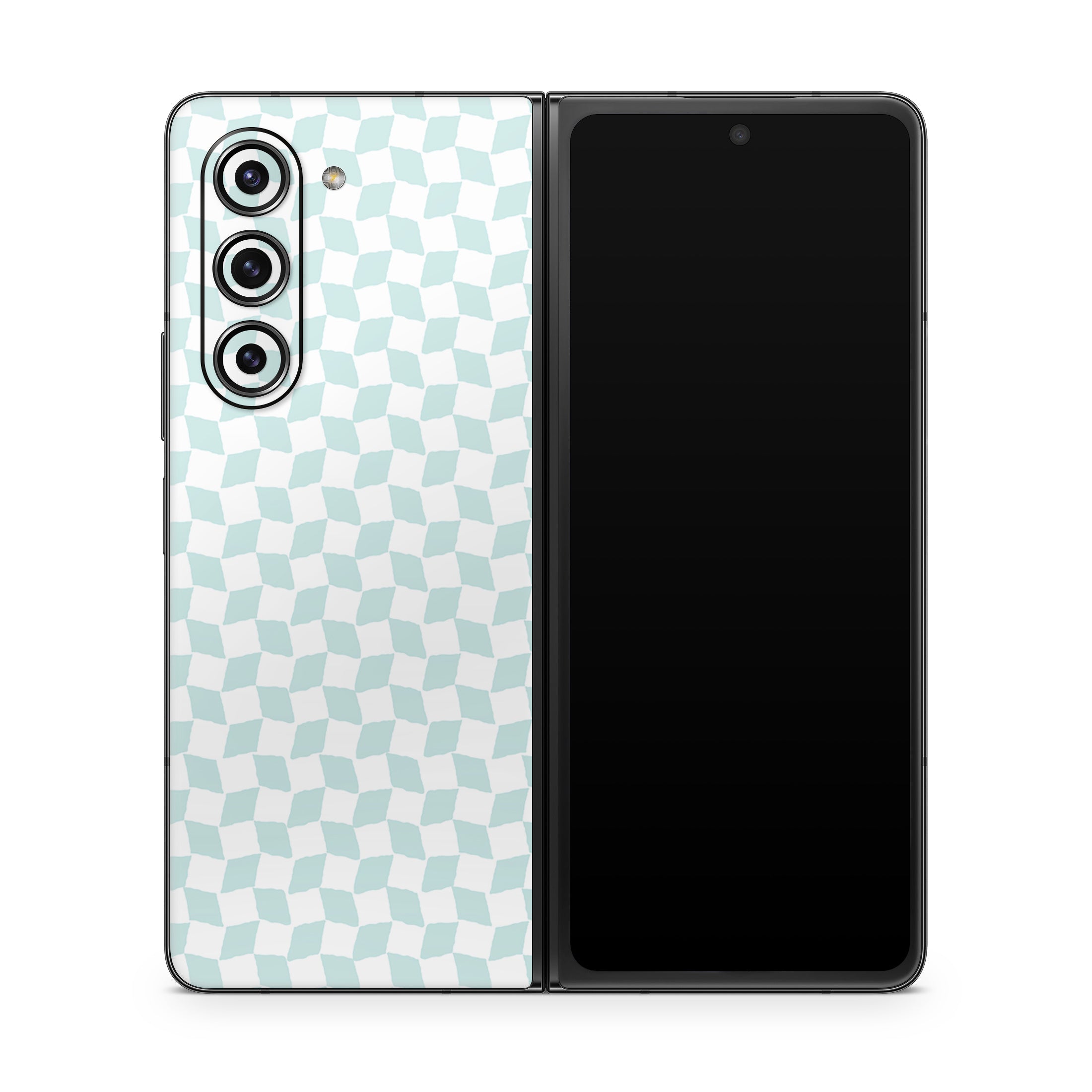 Checker Light Blue - Samsung Galaxy Z Fold5 Skin