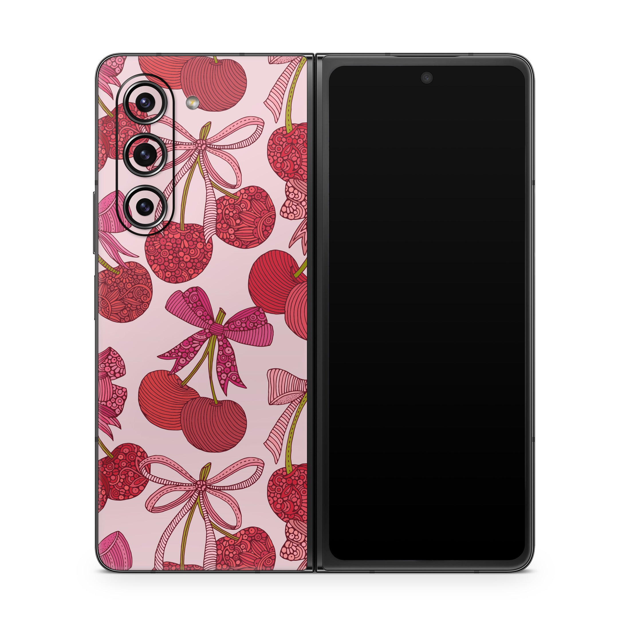Cherry with Bows - Samsung Galaxy Z Fold5 Skin