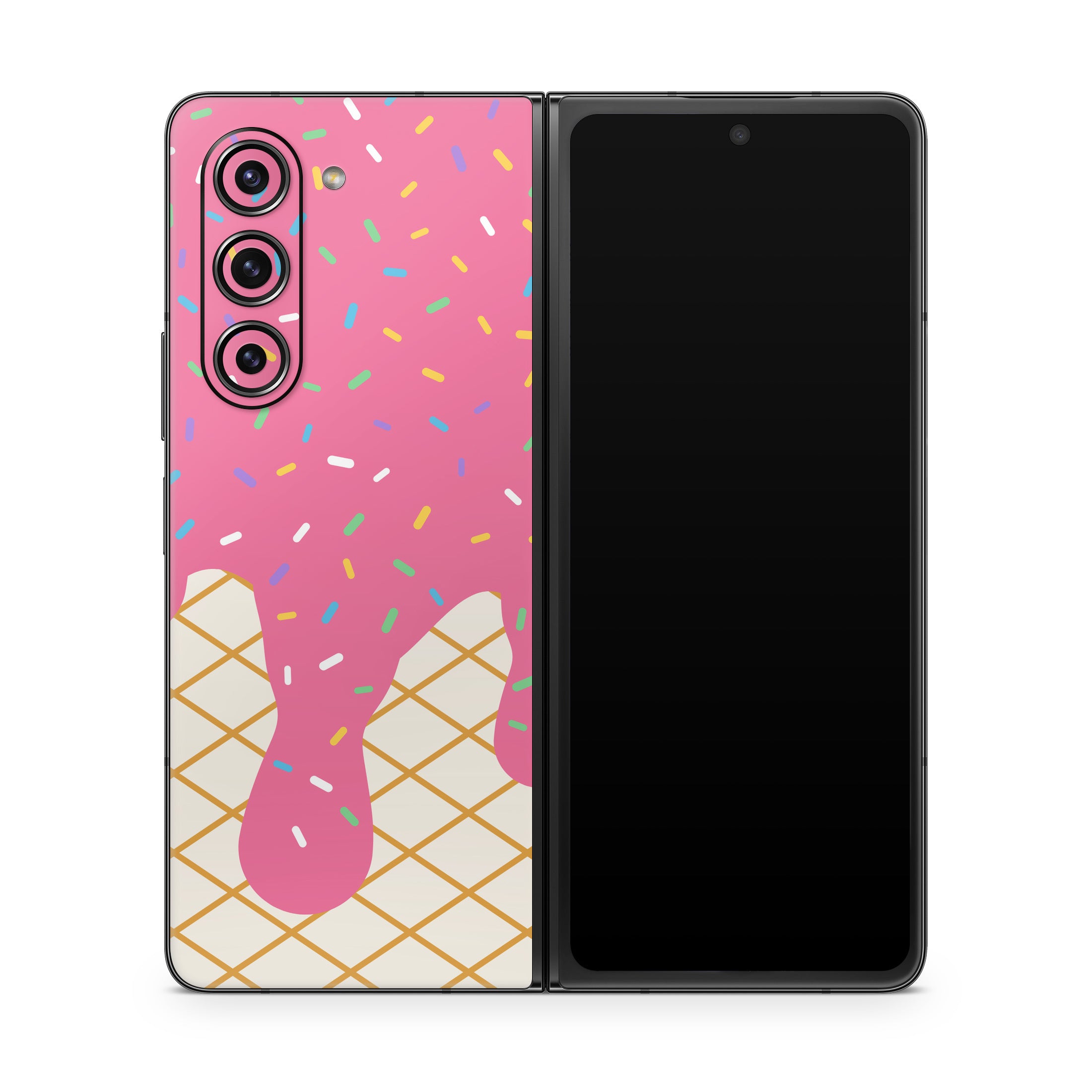 Strawberry Ice Cream Drip - Samsung Galaxy Z Fold5 Skin