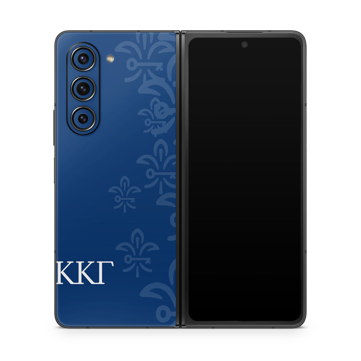 Kappa Kappa Gamma Letters and Fleur De Key Gamma Blue - Samsung Galaxy Z Fold5 Skin