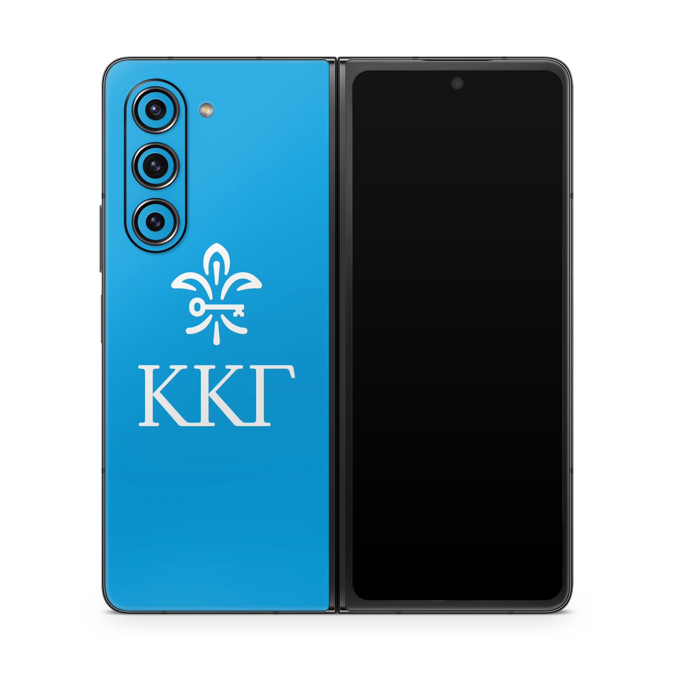 Kappa Kappa Gamma Letterkey Vertical Gamma Blue - Samsung Galaxy Z Fold5 Skin