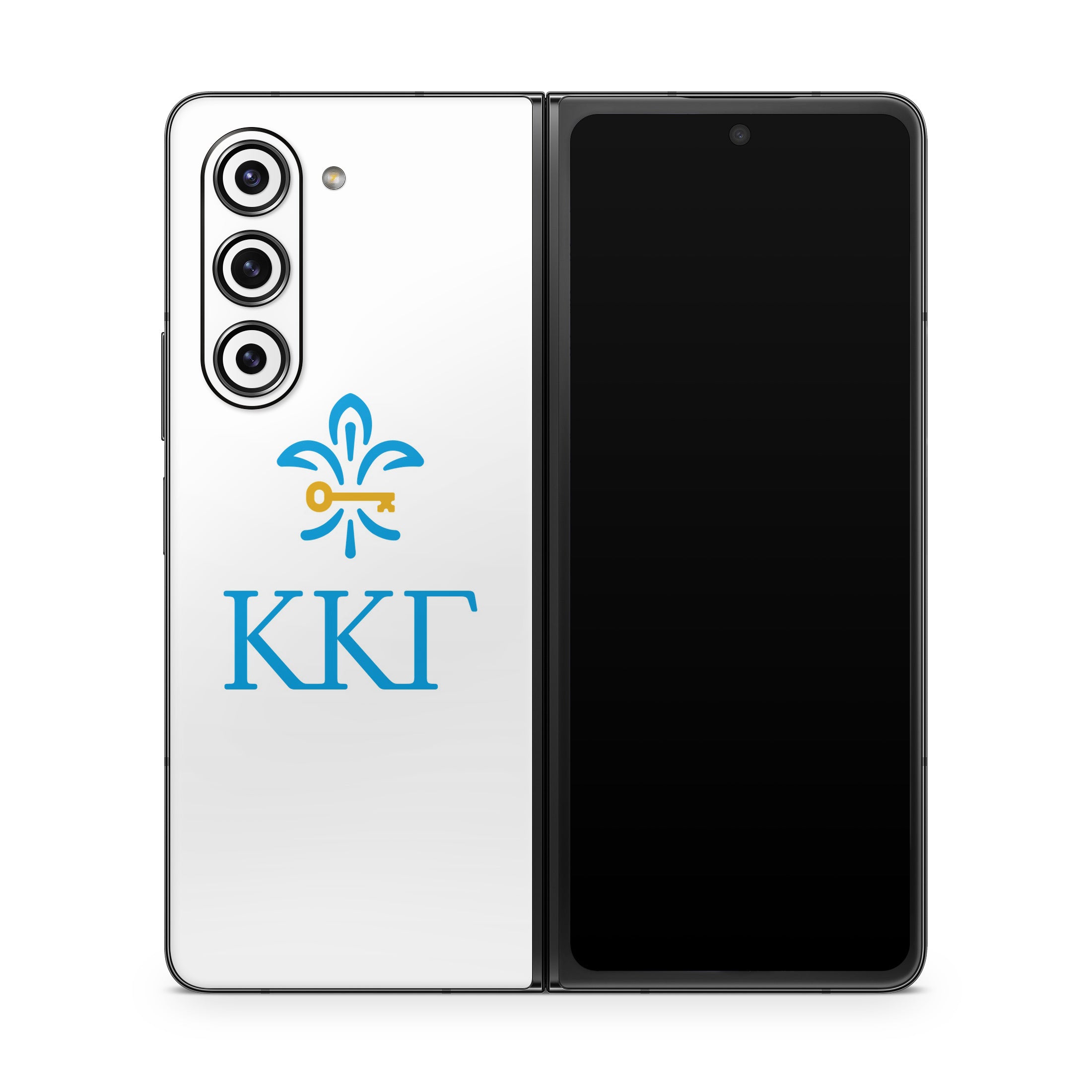 Kappa Kappa Gamma Letterkey Vertical White - Samsung Galaxy Z Fold5 Skin