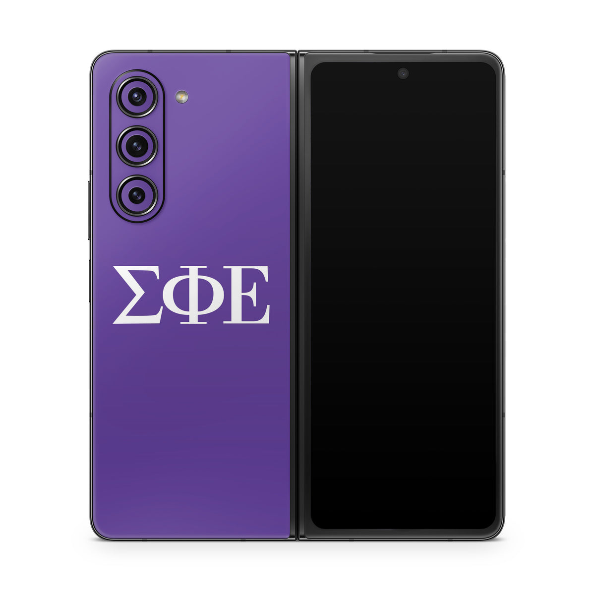 Sigma Phi Epsilon Greek Letters Purple - Samsung Galaxy Z Fold5 Skin