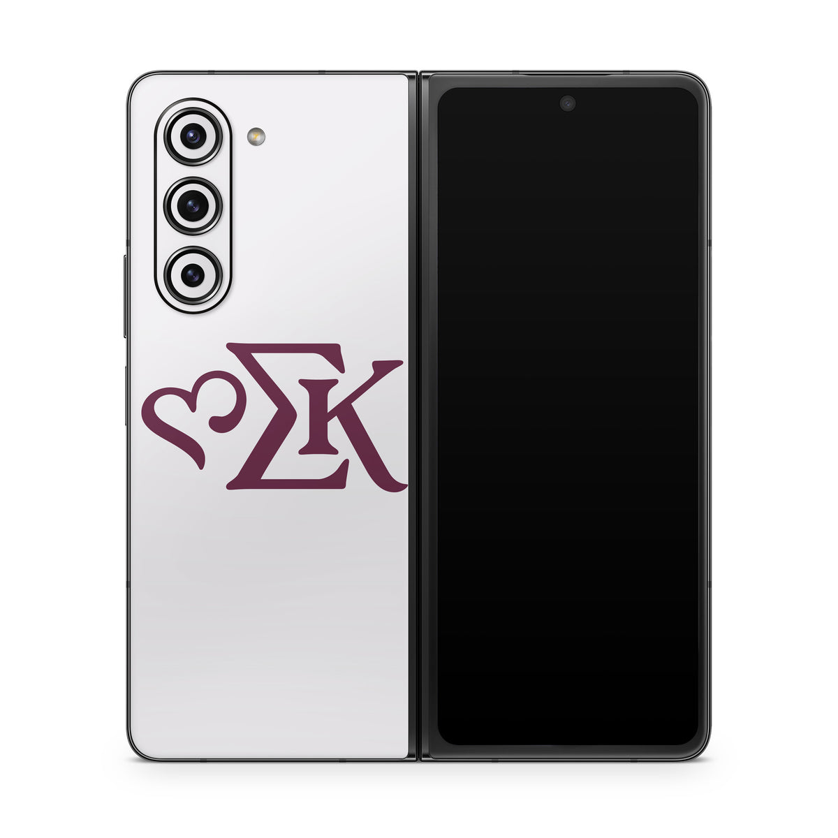 Sigma Kappa Greek Letters Mary Maroon on Dove Love - Samsung Galaxy Z Fold5 Skin