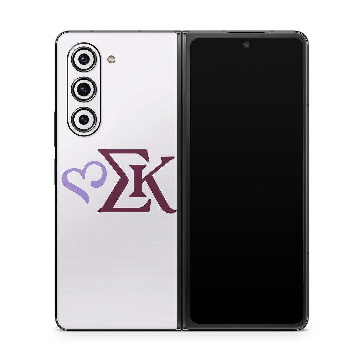 Sigma Kappa Greek Letters Two Color on Dove Love - Samsung Galaxy Z Fold5 Skin