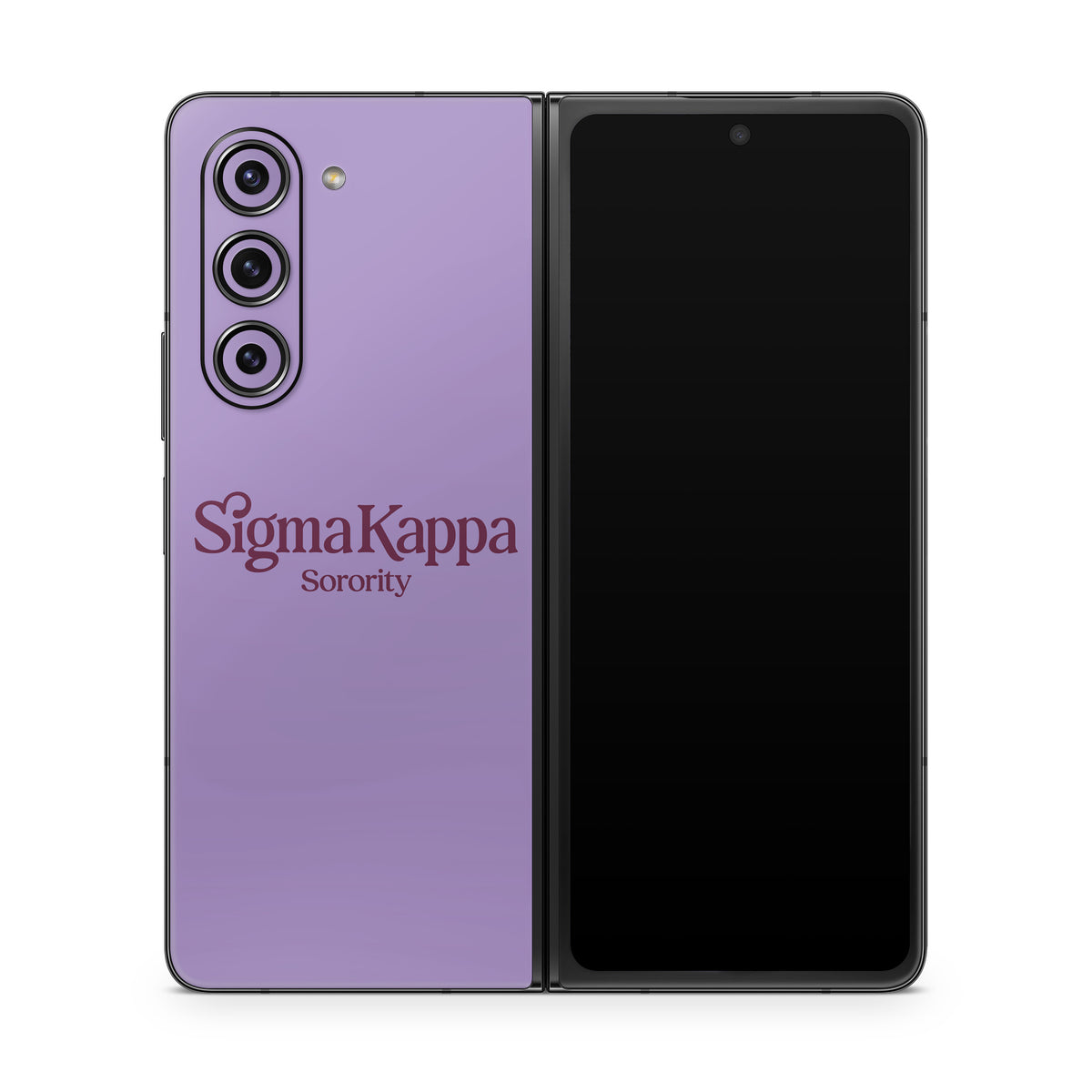 Sigma Kappa Sorority Logo Mary Maroon on Legacy Lavender - Samsung Galaxy Z Fold5 Skin