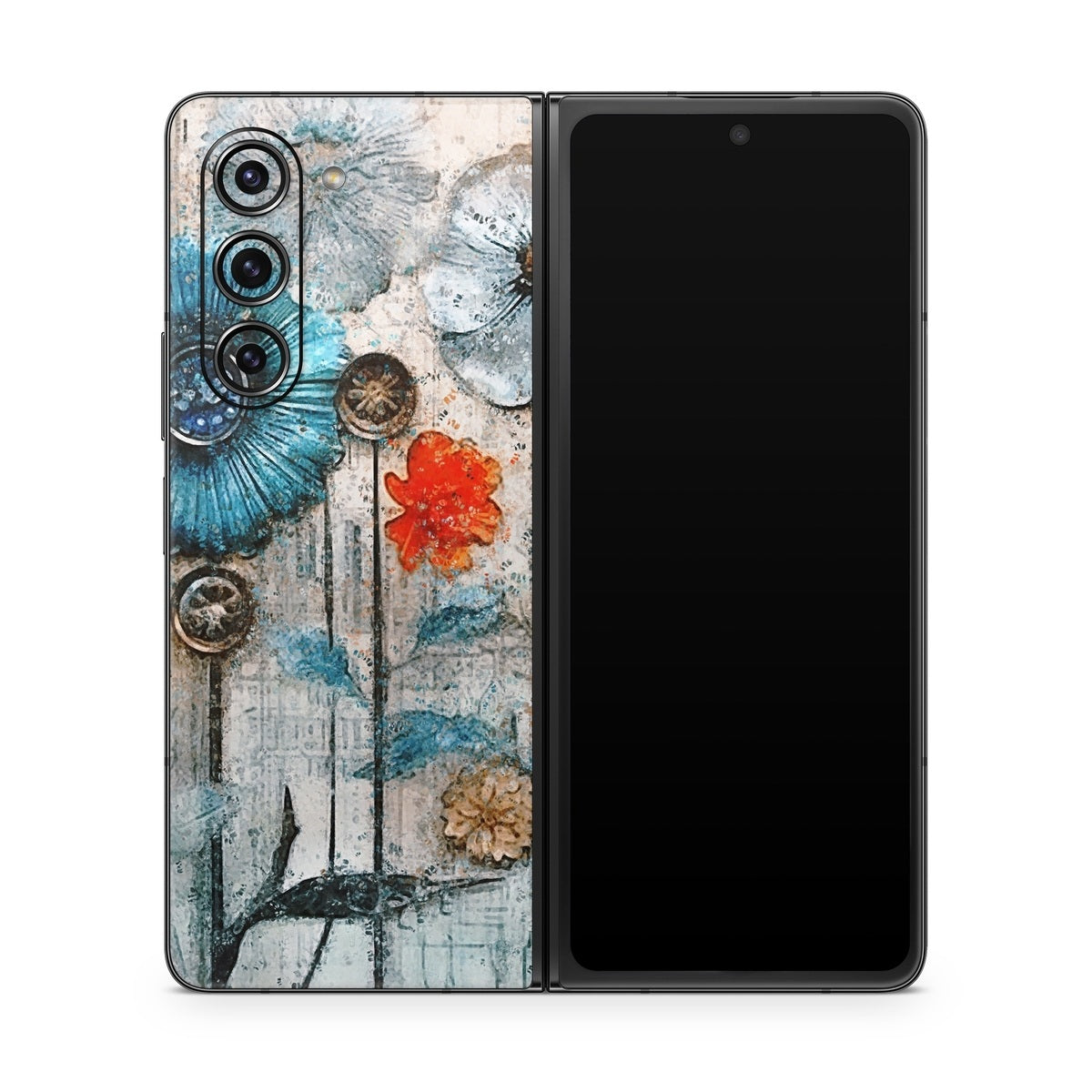 Steampunk Flowers - Samsung Galaxy Z Fold5 Skin