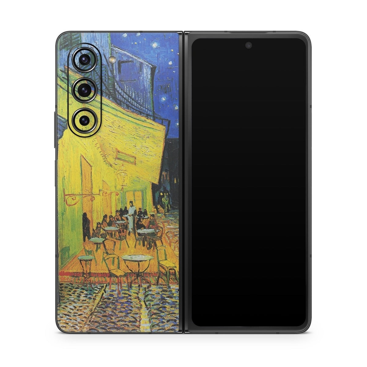 Cafe Terrace At Night - Samsung Galaxy Z Fold5 Skin