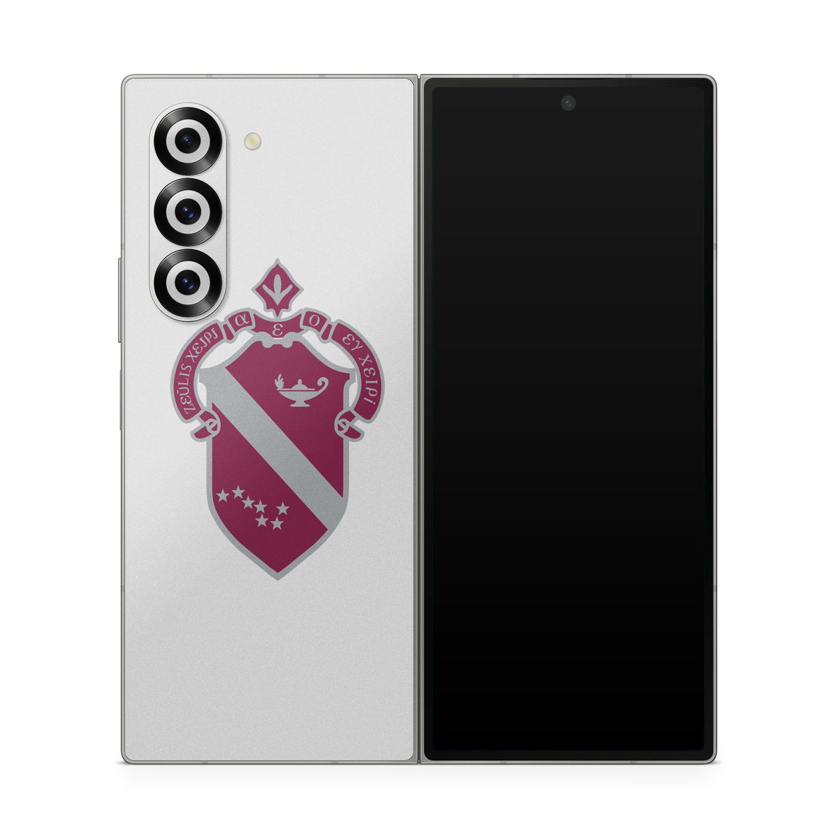 Alpha Phi Crest Silver - Samsung Galaxy Z Fold6 Skin