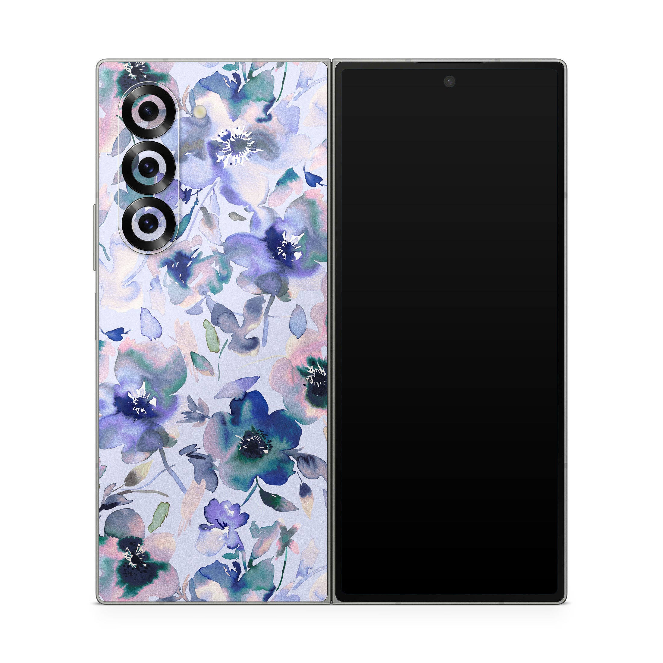 Aquatic Artistic Flowers - Samsung Galaxy Z Fold6 Skin