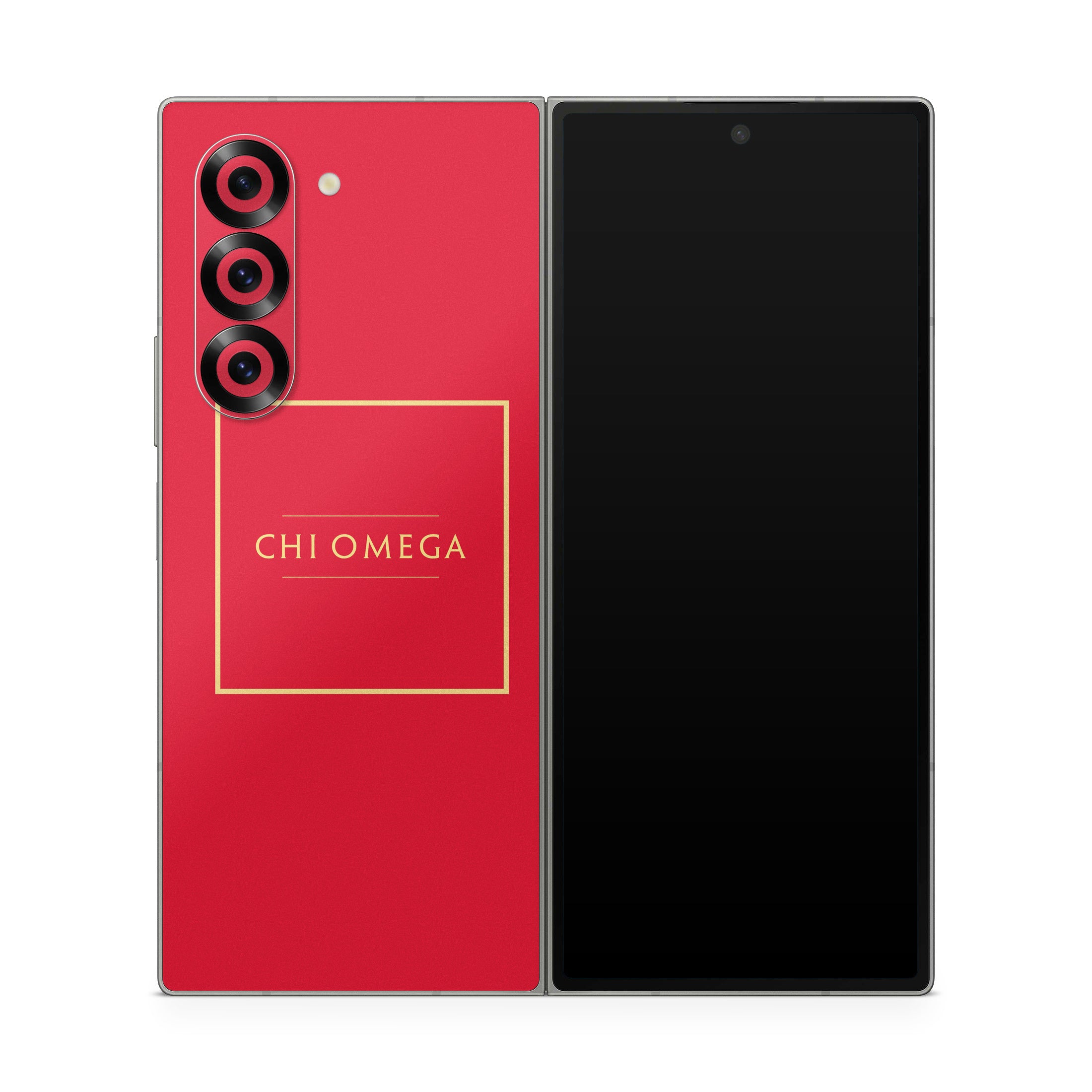 Chi Omega Cardinal with Border - Samsung Galaxy Z Fold6 Skin
