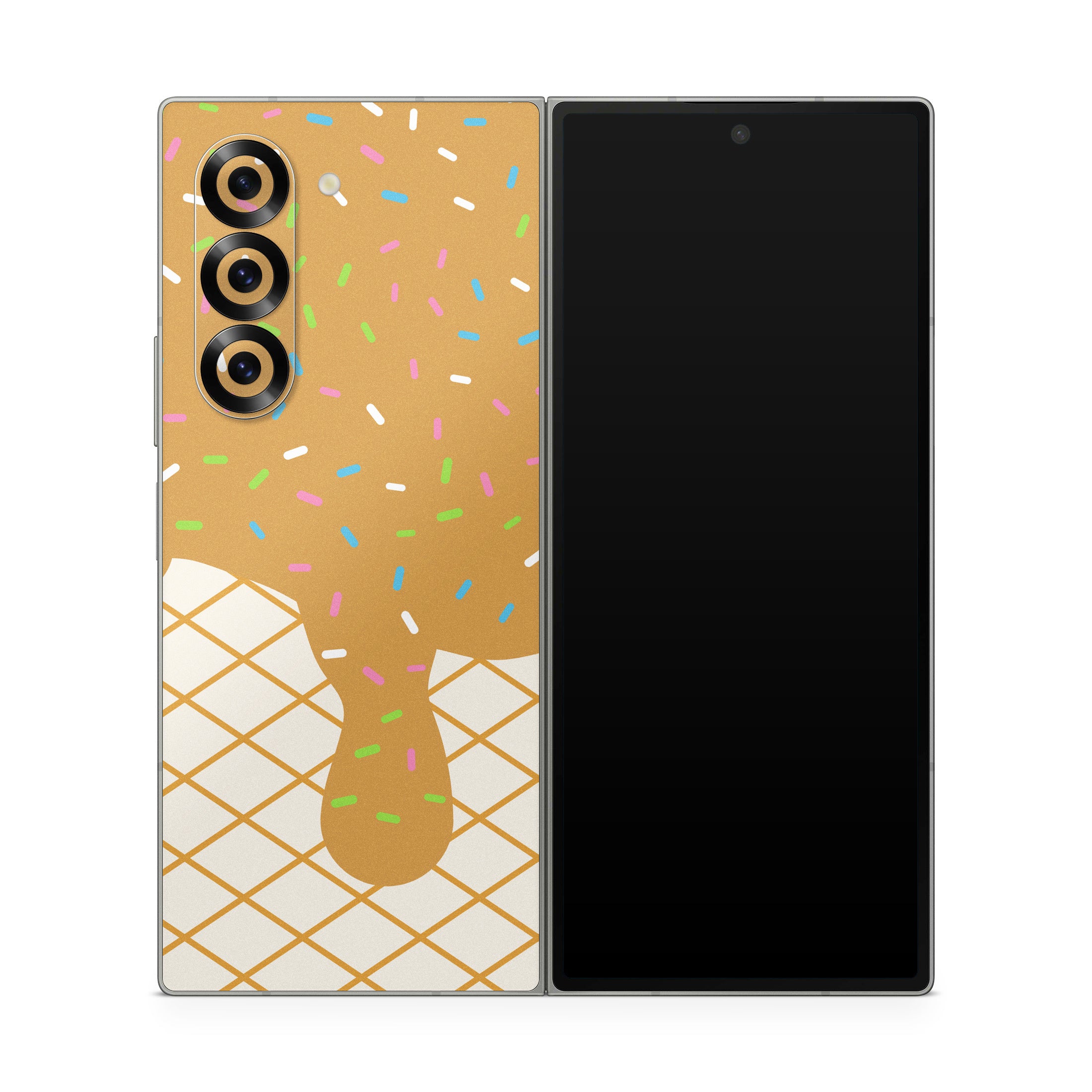 Caramel Ice Cream Drip - Samsung Galaxy Z Fold6 Skin